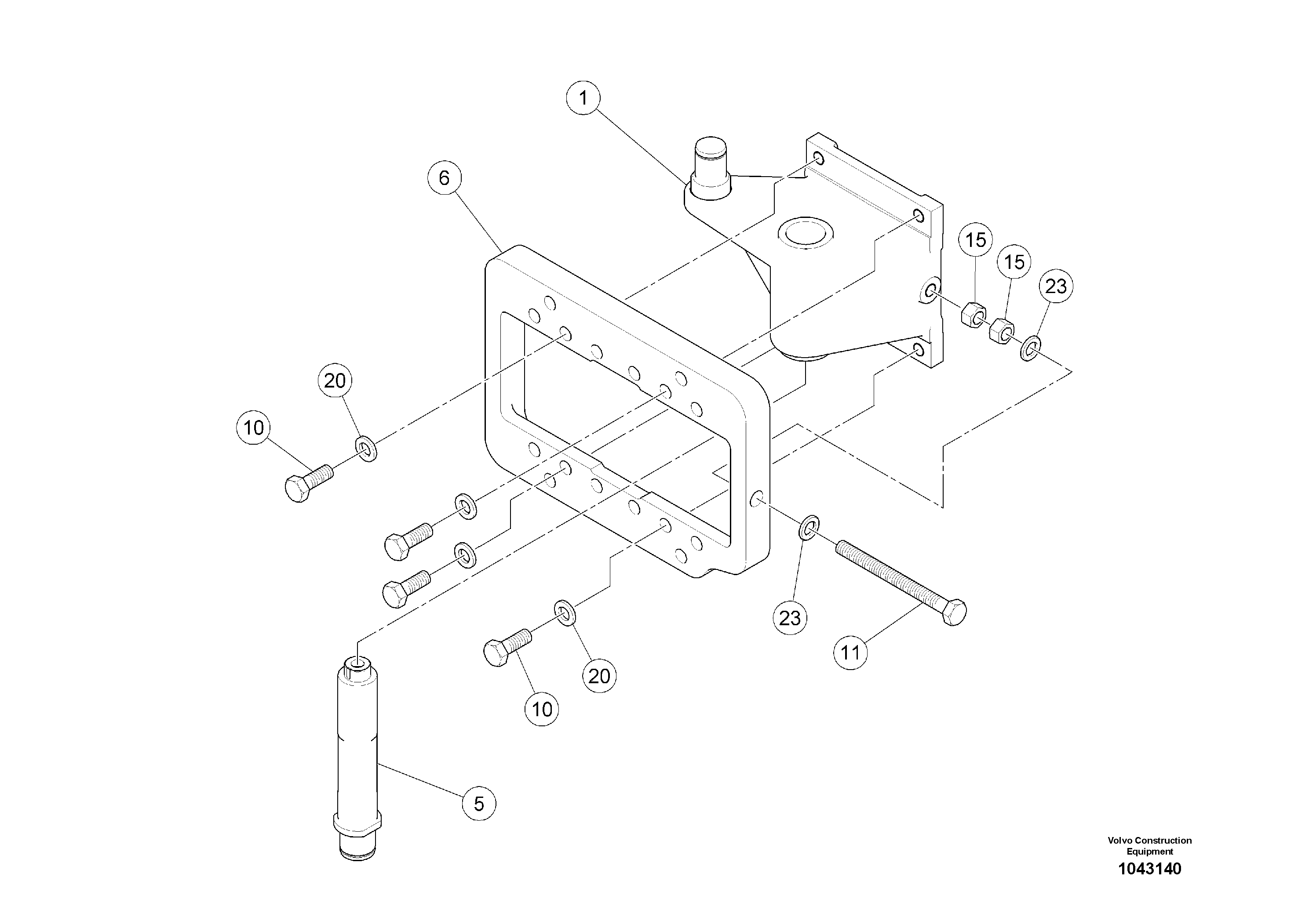 Схема запчастей Volvo DD22 S/N 20784 - - 74442 Steering Offset 