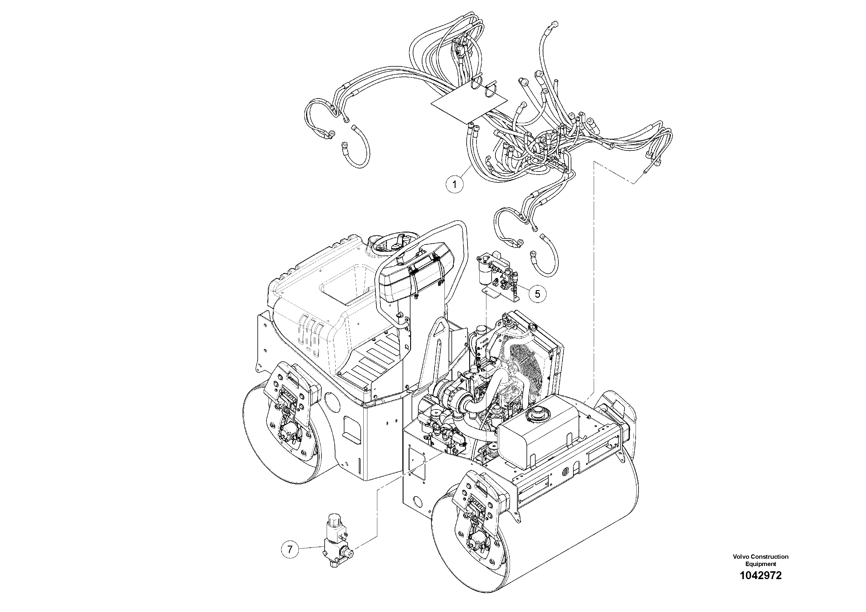 Схема запчастей Volvo DD24 S/N 20661 - - 58480 Basic Hydraulics 