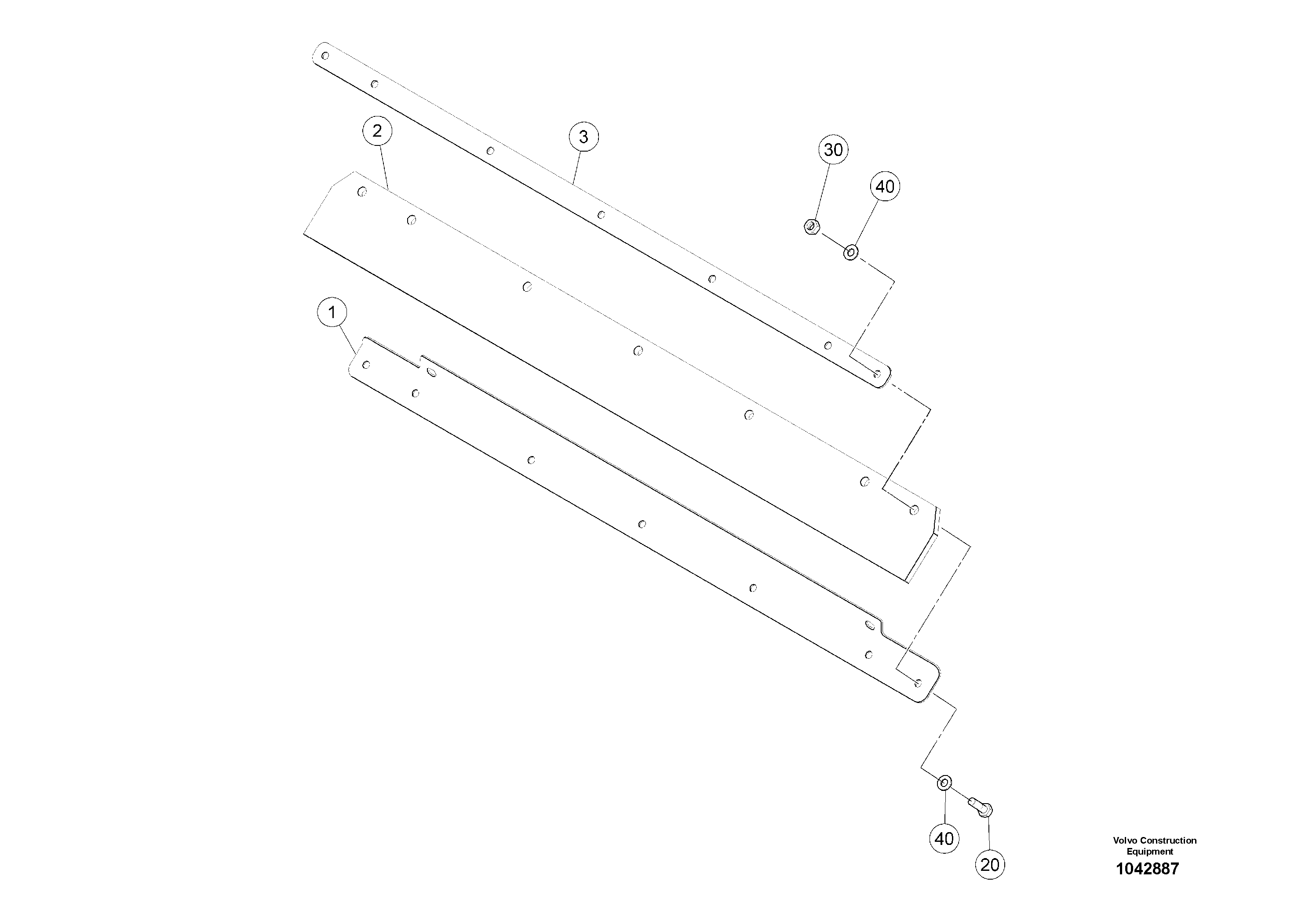 Схема запчастей Volvo DD24 S/N 20661 - - 27917 Scraper Inside 