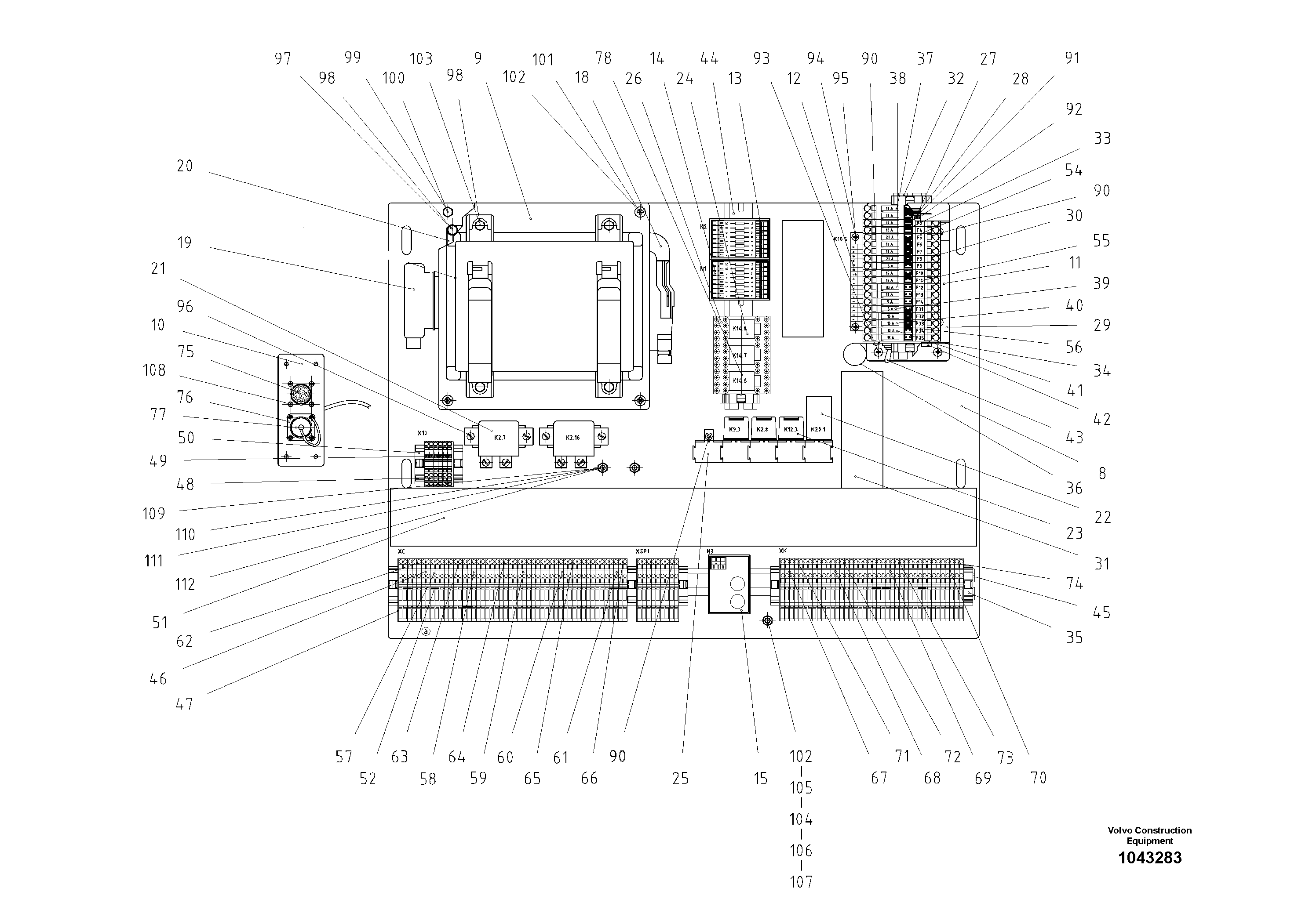 Схема запчастей Volvo DD85 S/N 21362 - - 9299 main distributor 