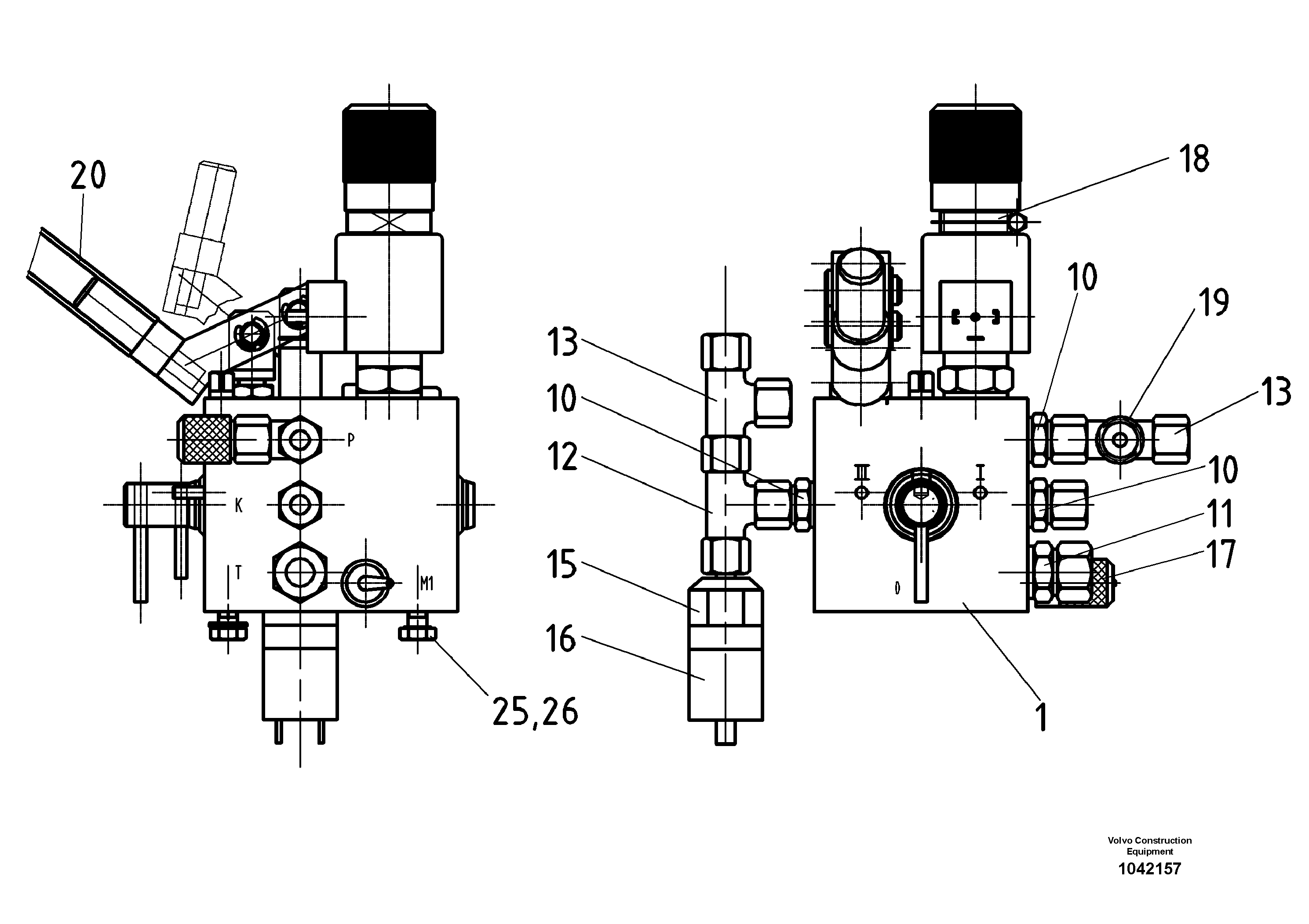 Схема запчастей Volvo DD85 S/N 21362 - - 33546 Brake valve 