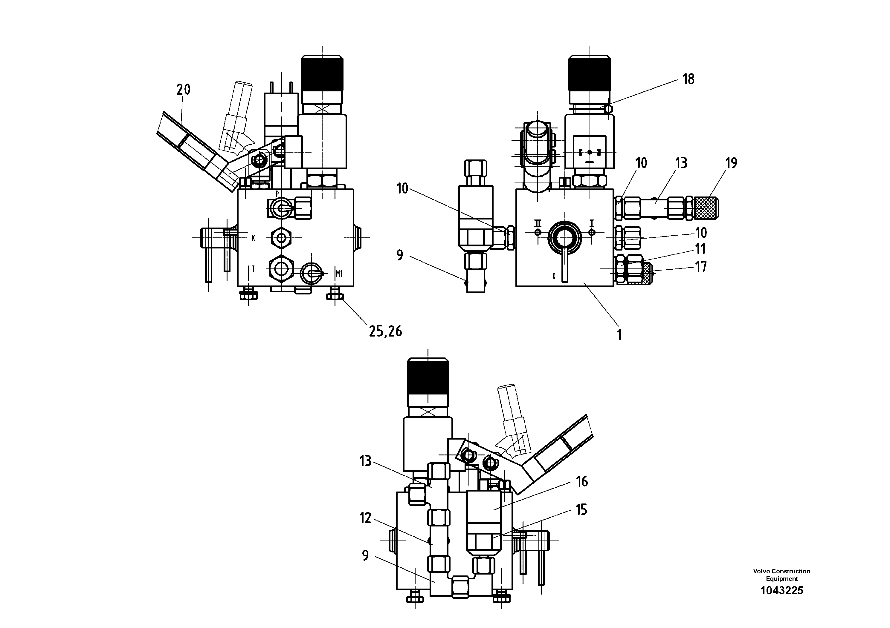 Схема запчастей Volvo DD85 S/N 21362 - - 33550 Brake valve 