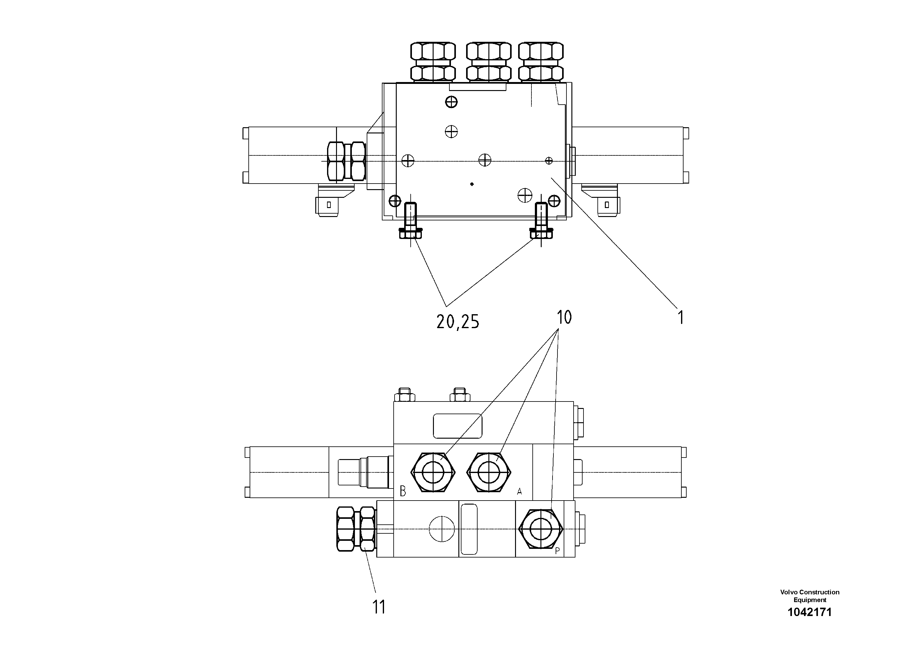 Схема запчастей Volvo DD85 S/N 21362 - - 52899 Steering valve pre-assemble 