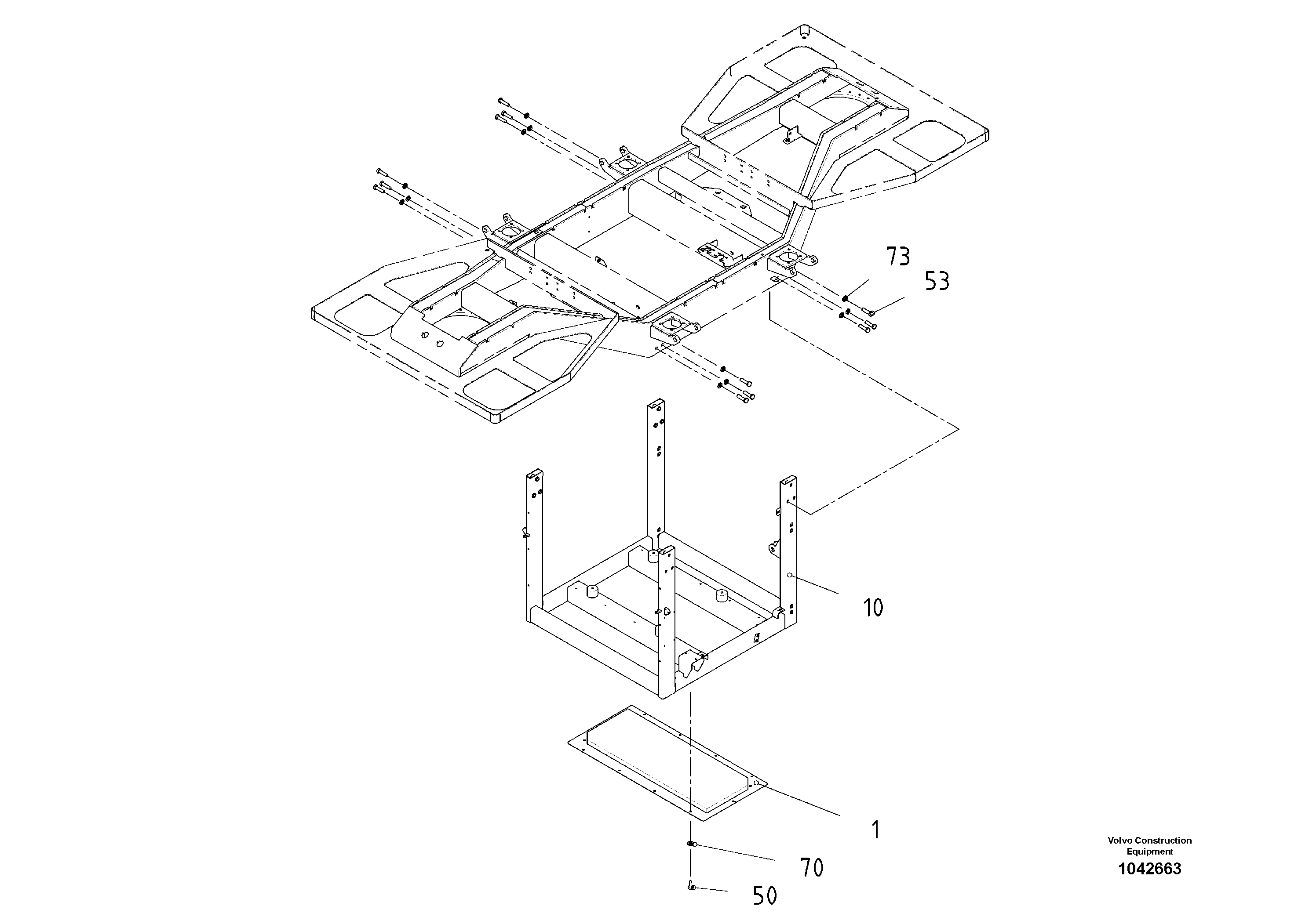 Схема запчастей Volvo DD85 S/N 21362 - - 31463 Frame kit 