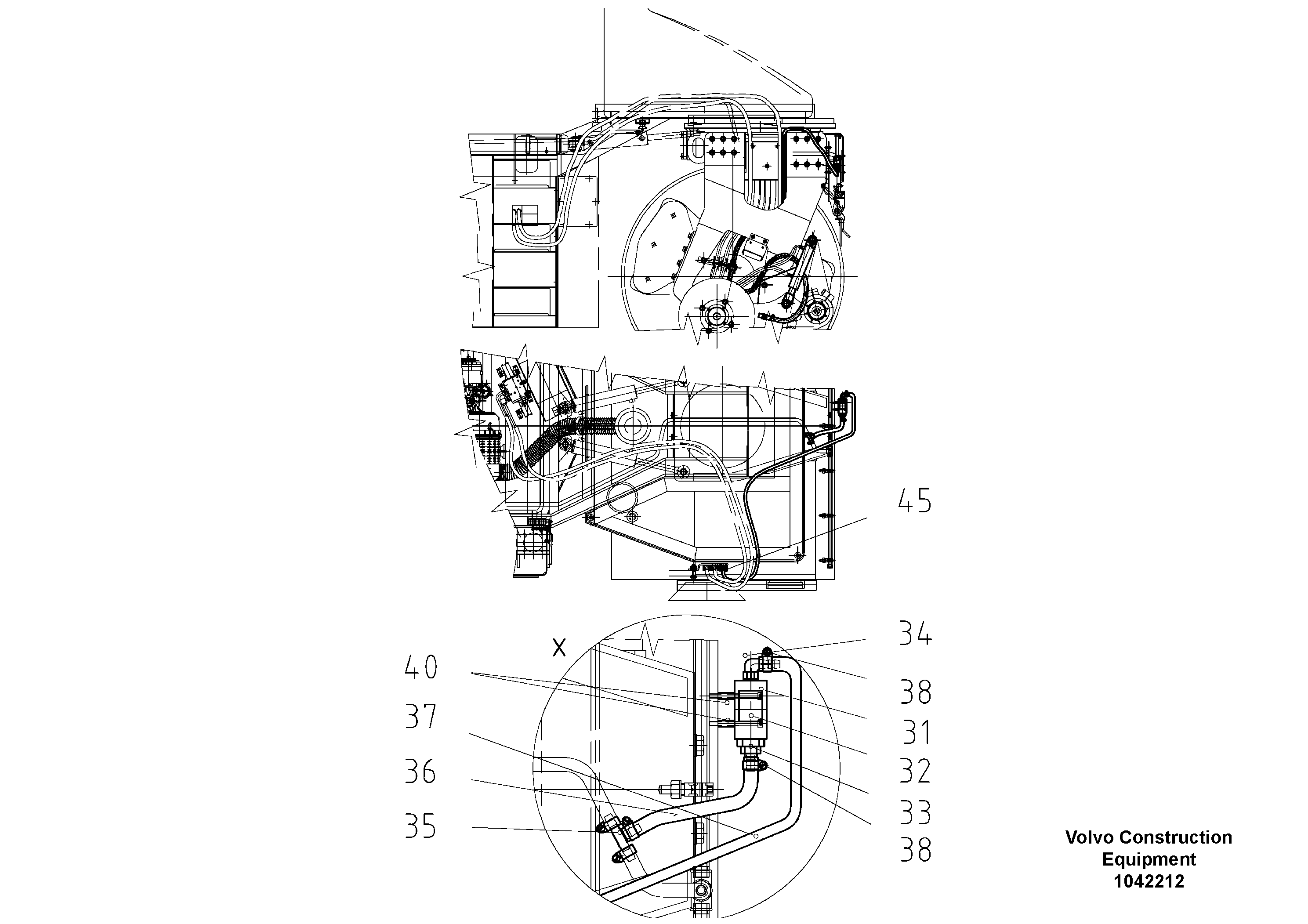 Схема запчастей Volvo DD85 S/N 21362 - - 54087 Control Sprinkling 