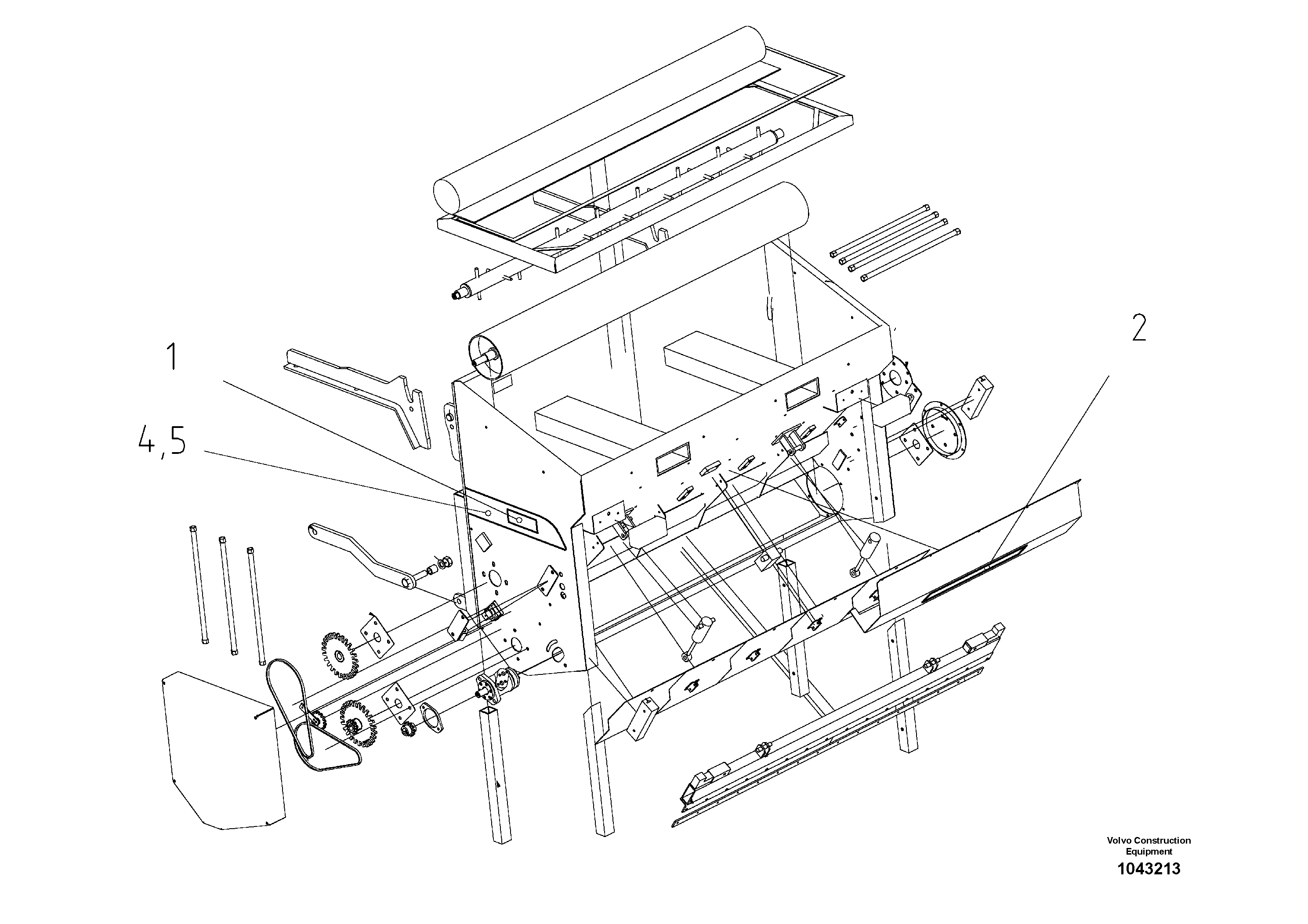 Схема запчастей Volvo DD85 S/N 21362 - - 85536 Signs Chip Spreader 