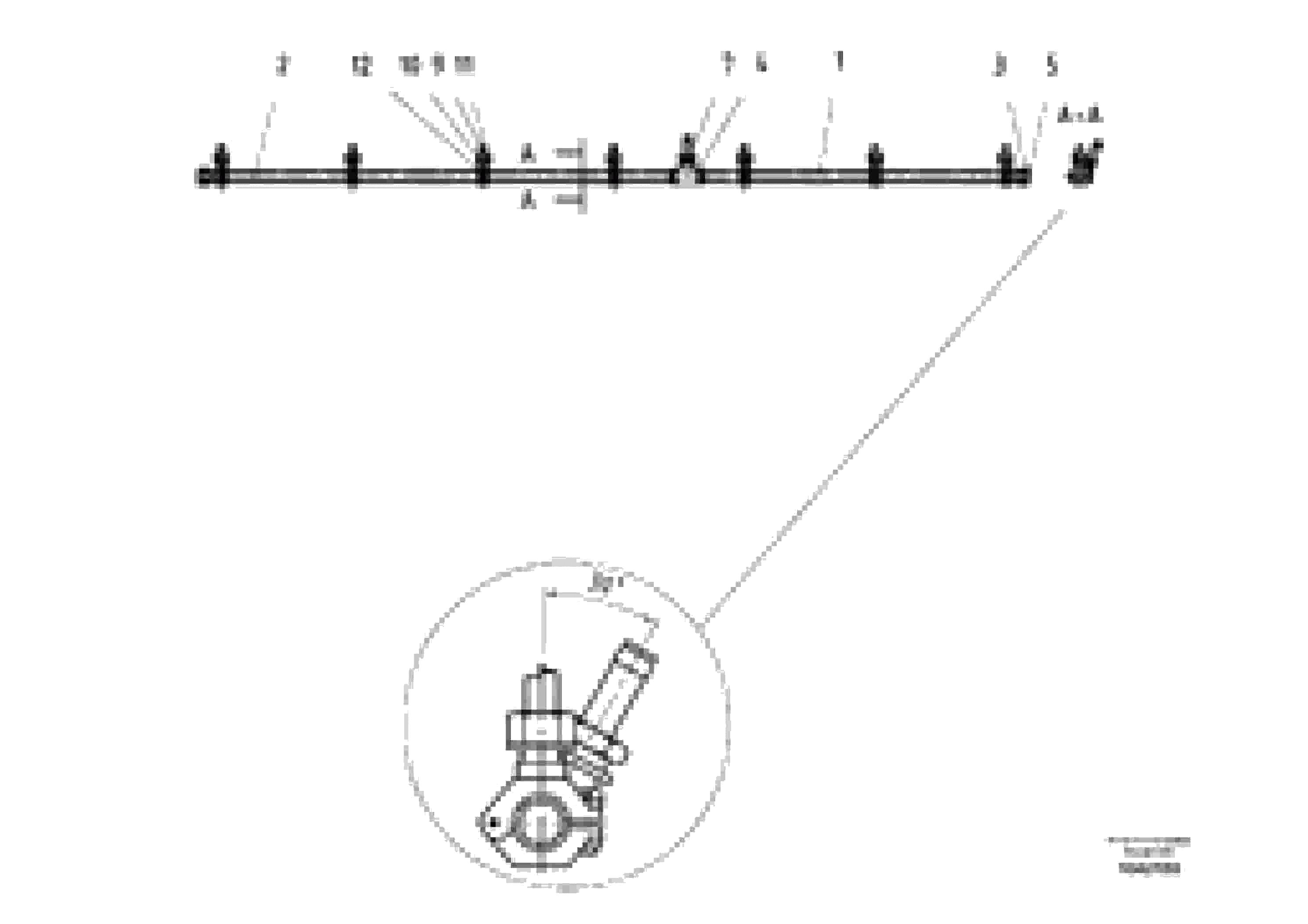 Схема запчастей Volvo DD85 S/N 21362 - - 56348 Sprinkler Tube Assembly 