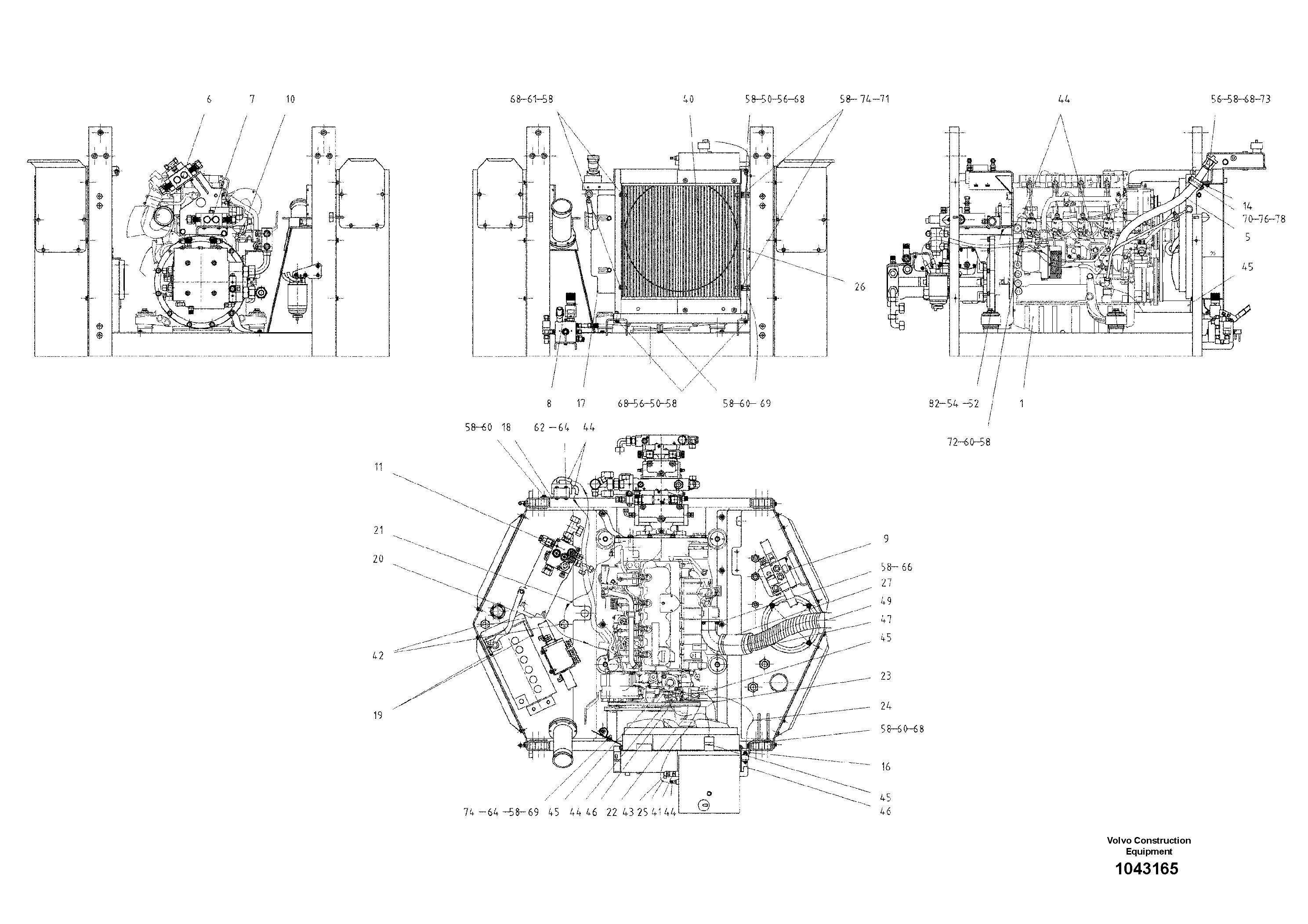 Схема запчастей Volvo DD85 S/N 21362 - - 85264 Drive Assembly 