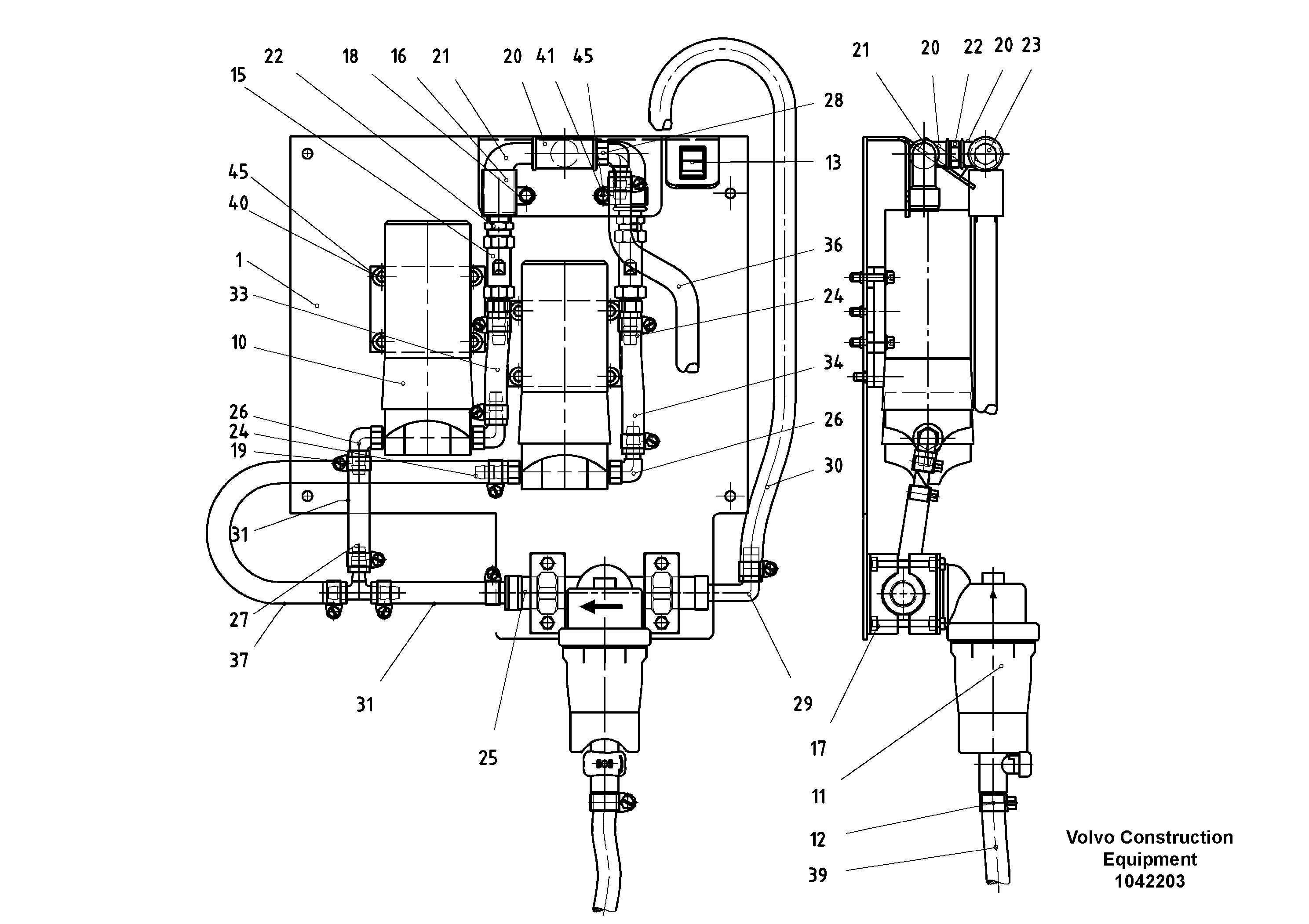 Схема запчастей Volvo DD95 S/N 20624 - - 73099 Насос 