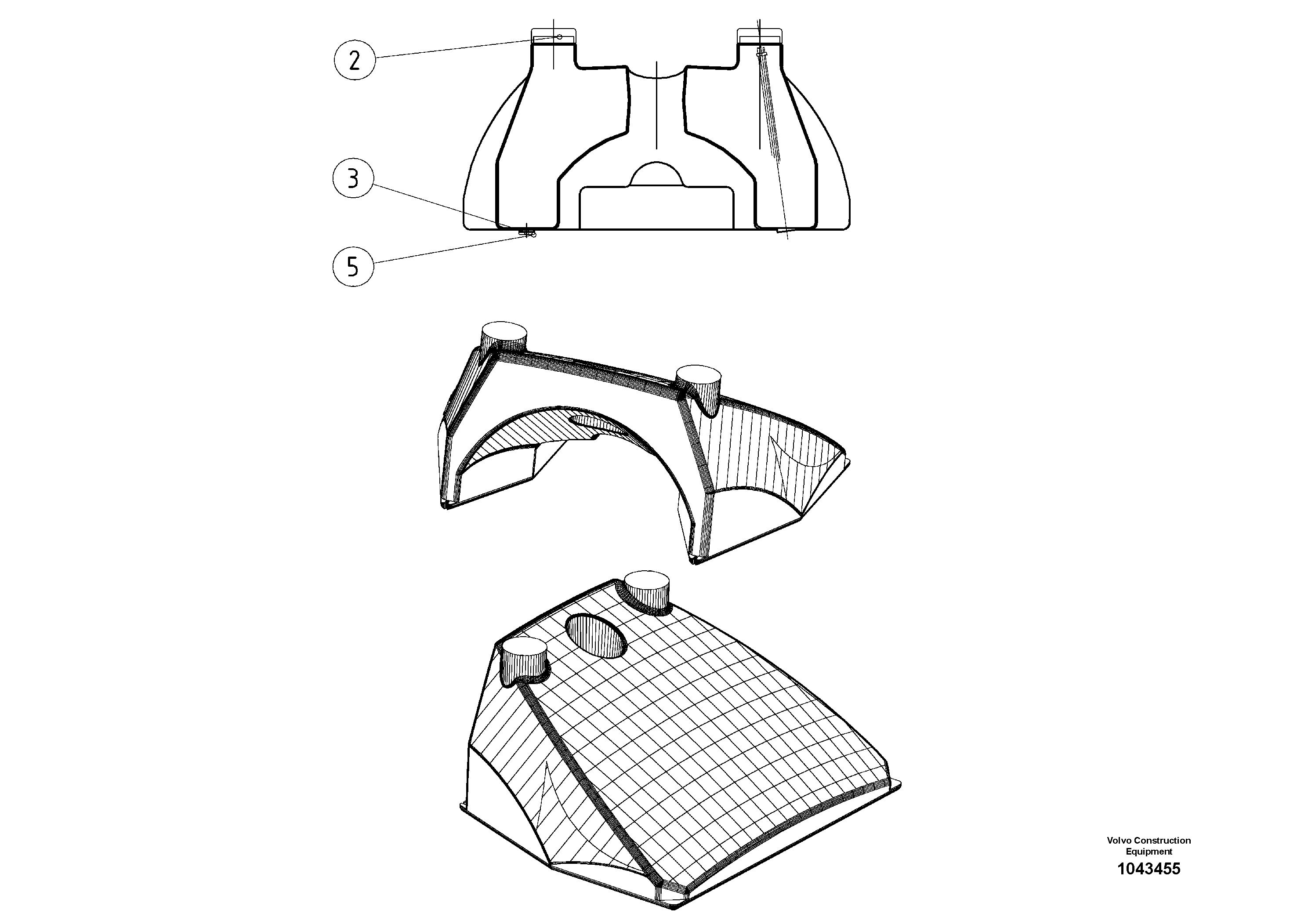 Схема запчастей Volvo DD95 S/N 20624 - - 74944 Water tank 