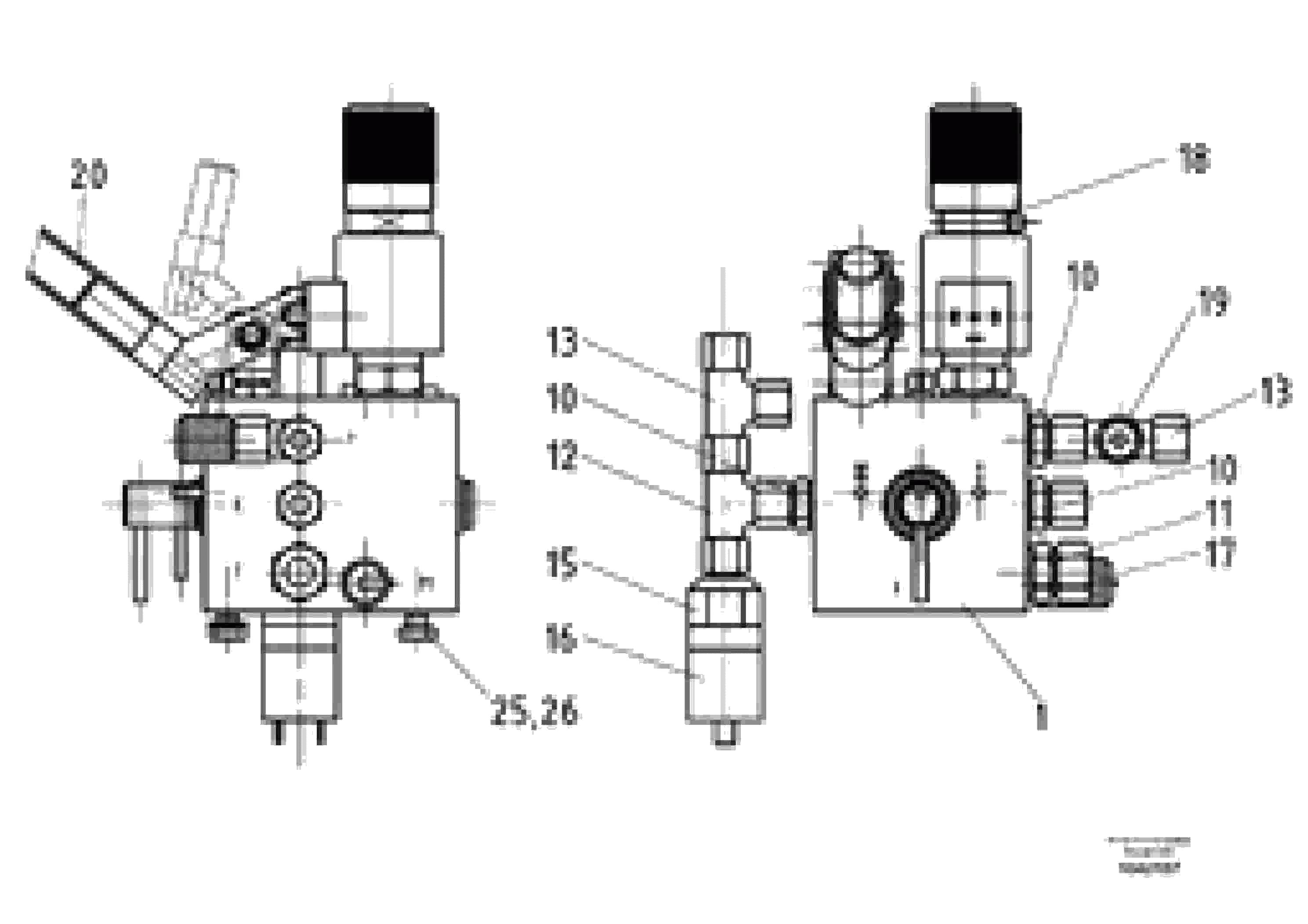 Схема запчастей Volvo DD95 S/N 20624 - - 78529 Brake valve 