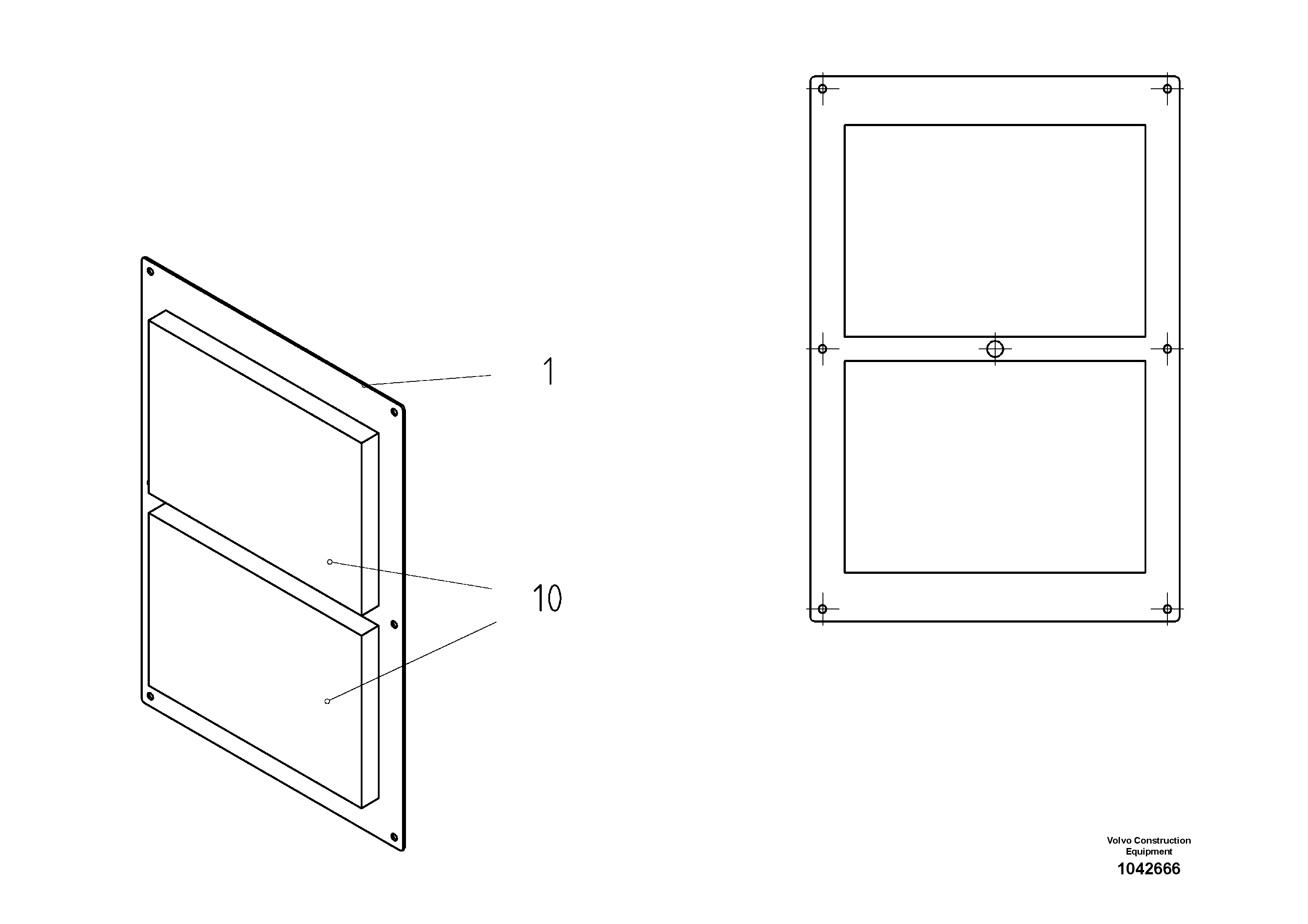 Схема запчастей Volvo DD95 S/N 20624 - - 74661 Bottom Plate 