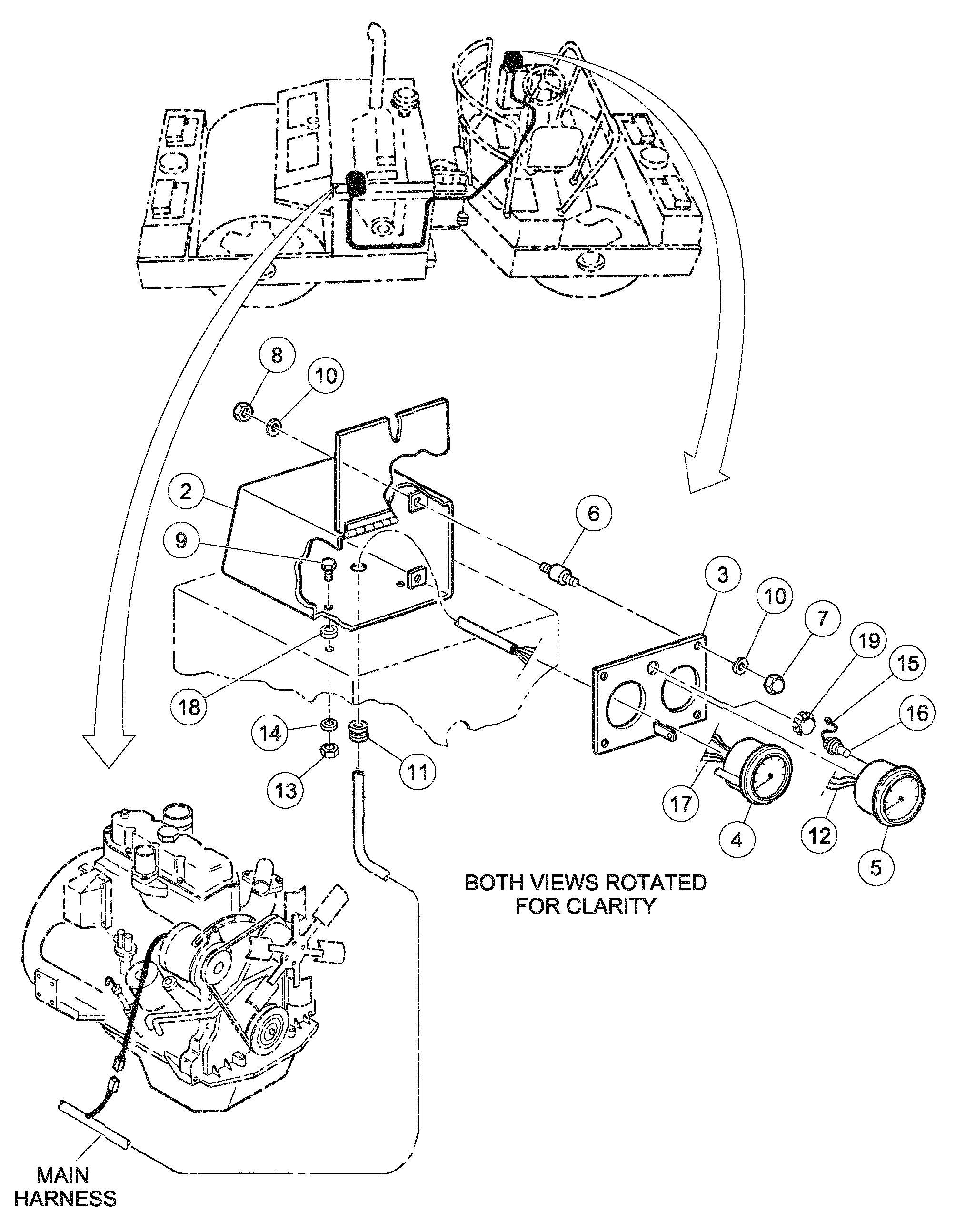 Схема запчастей Volvo DD126HF S/N 53537 - - 89969 Tacometer / speedometer 