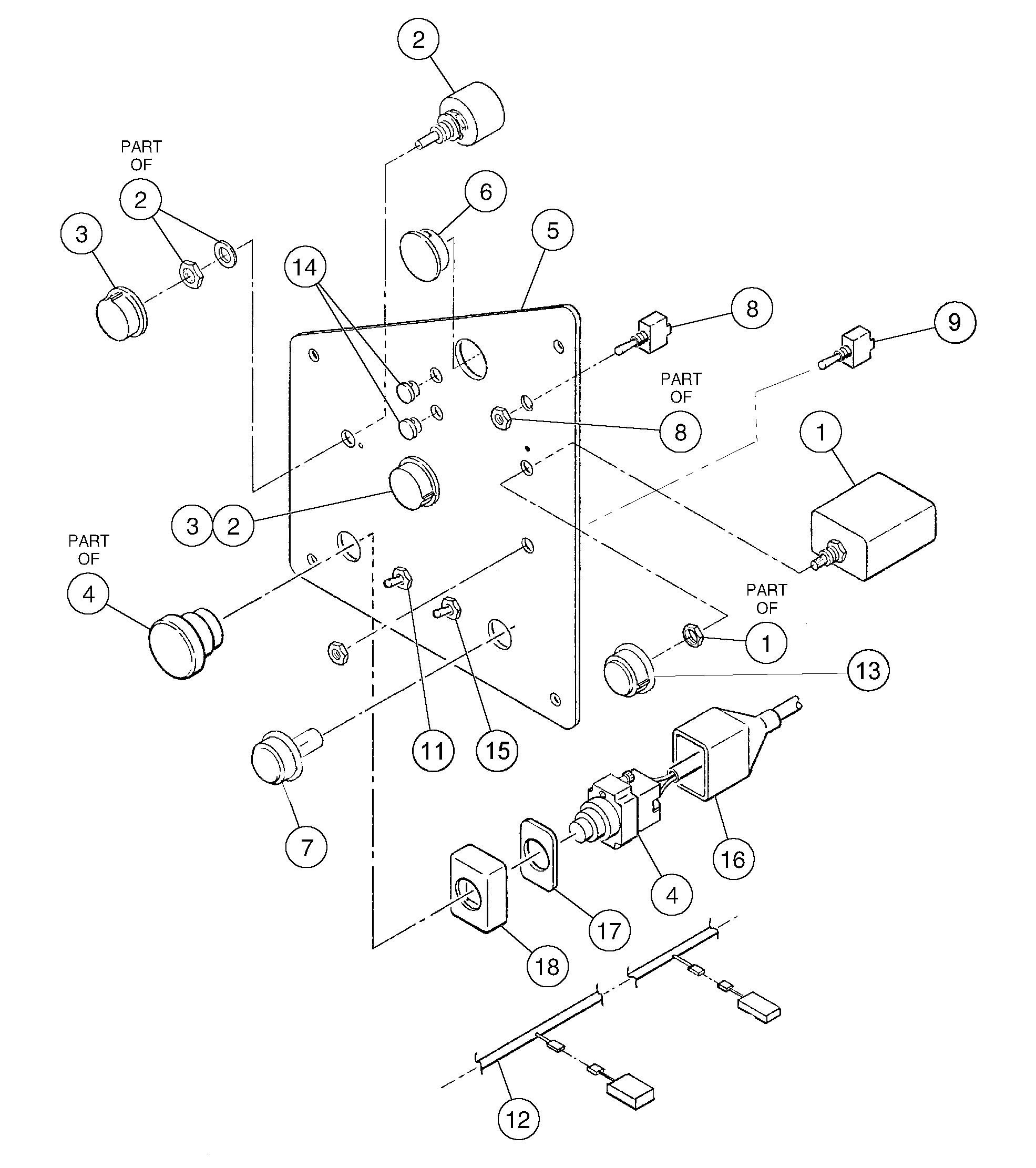 Схема запчастей Volvo DD136HF S/N 53593 - - 90788 Switch panel 