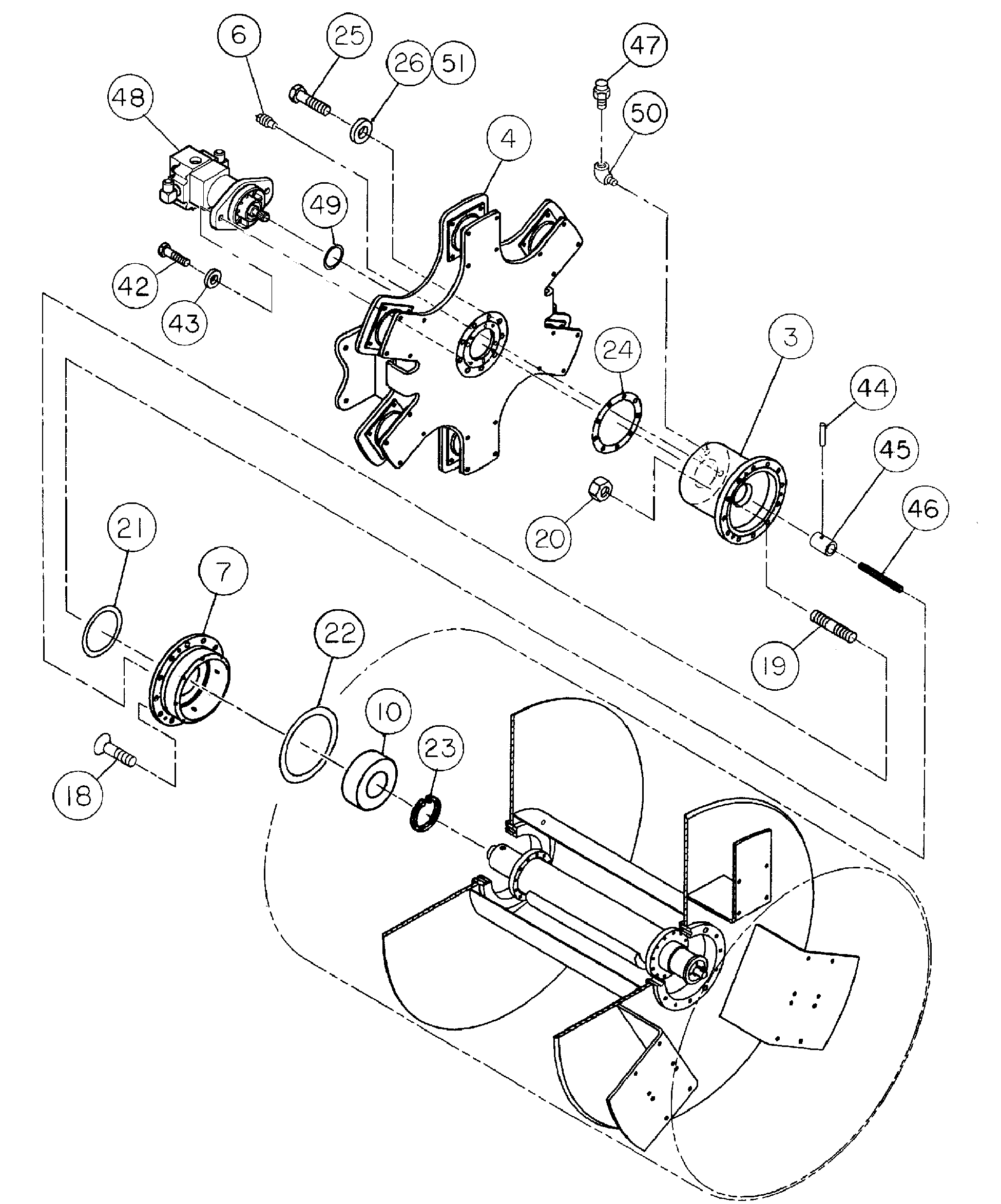 Схема запчастей Volvo DD136HF S/N 53593 - - 81443 Front Drum Assembly 