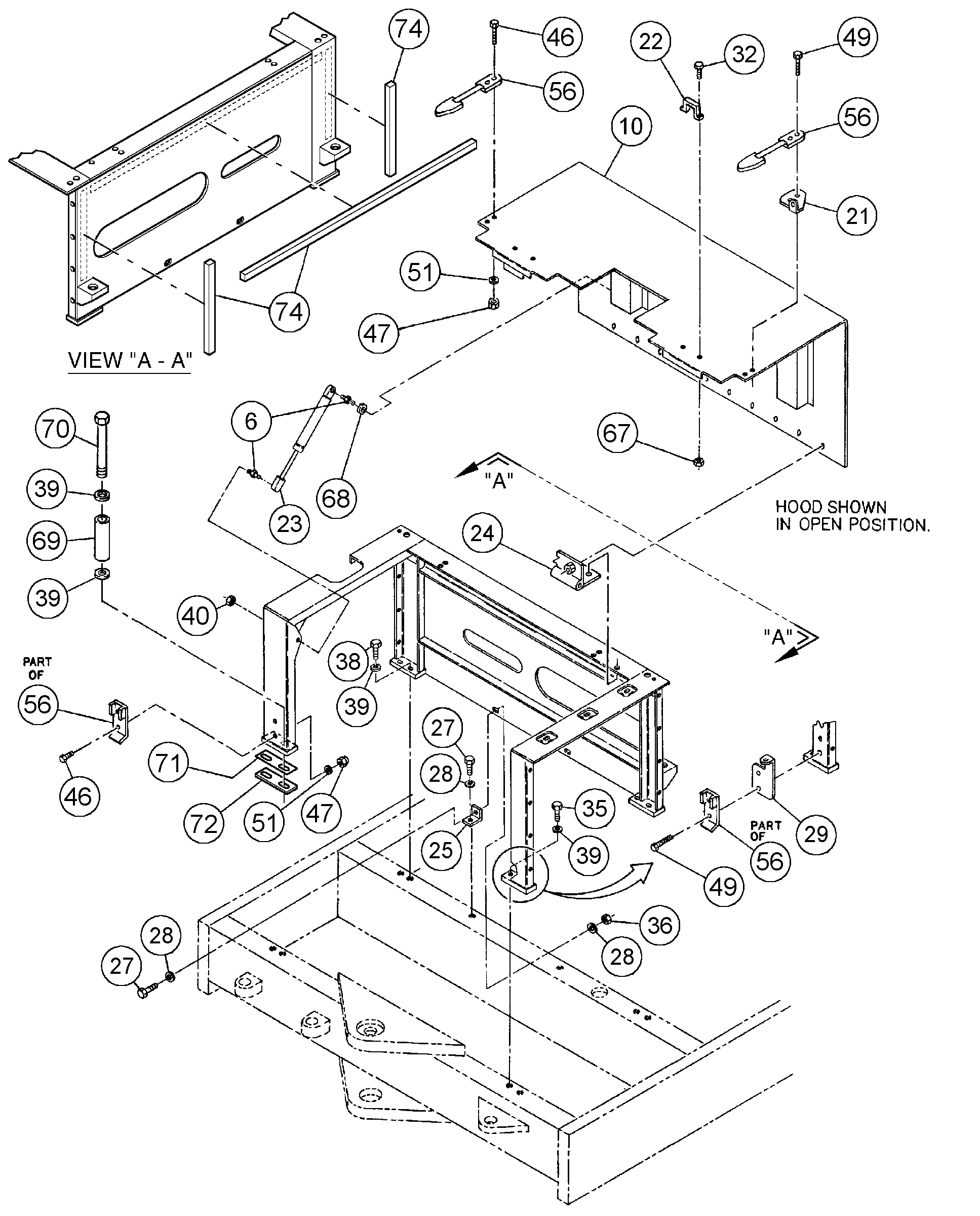 Схема запчастей Volvo DD136HF S/N 53593 - - 91406 Engine Cowling and Hydraulic Tank Installation 