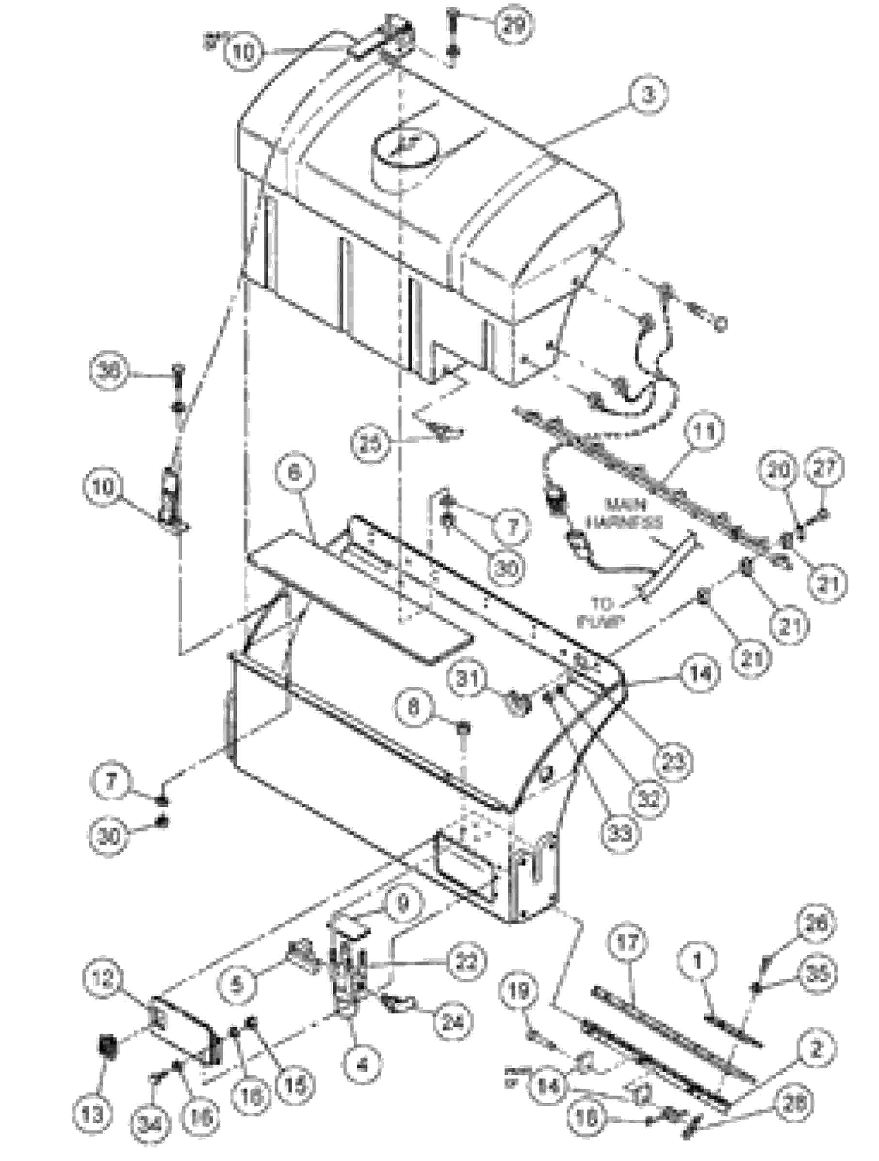 Схема запчастей Volvo DD136HF S/N 53593 - - 106265 Water Tank Assembly 