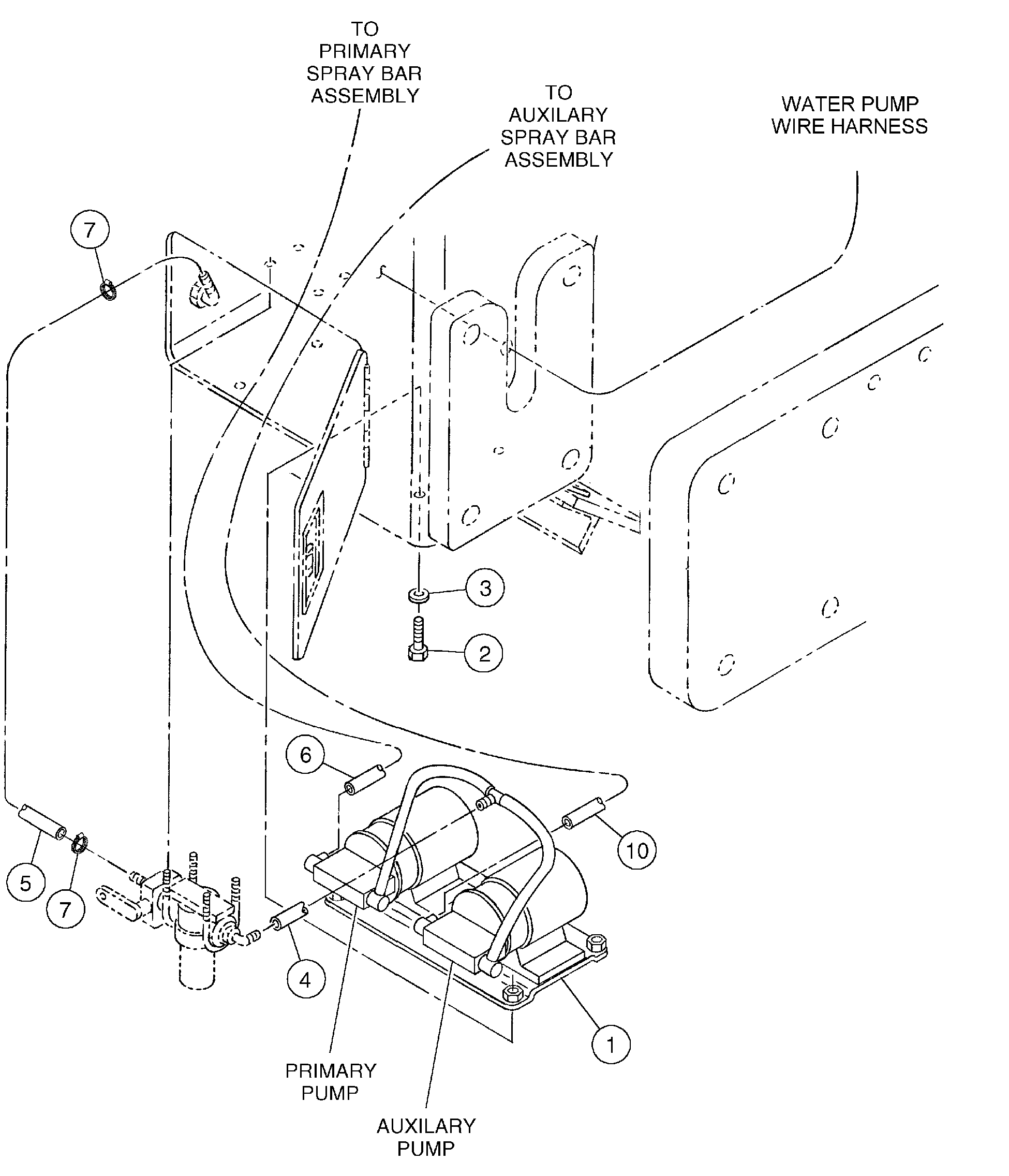 Схема запчастей Volvo DD136HF S/N 53593 - - 85382 Water Hoses Installation 