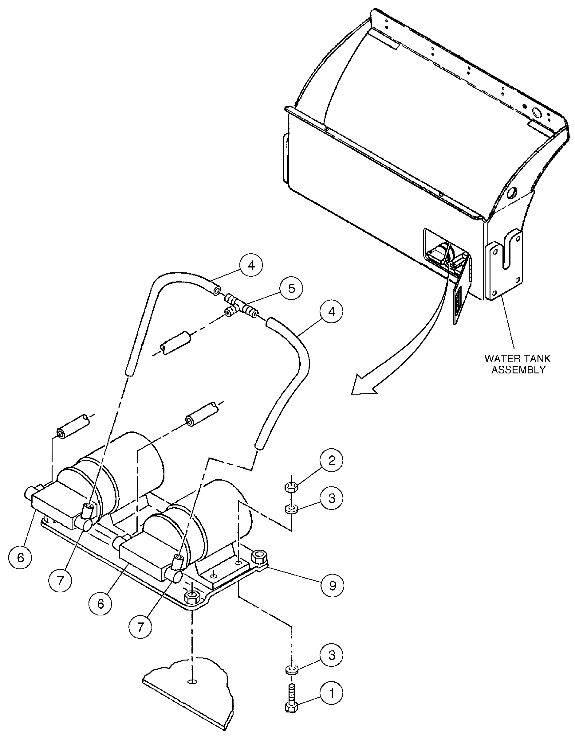 Схема запчастей Volvo DD146HF S/N 53539 - - 89779 Pump and Water Hose Assembly 