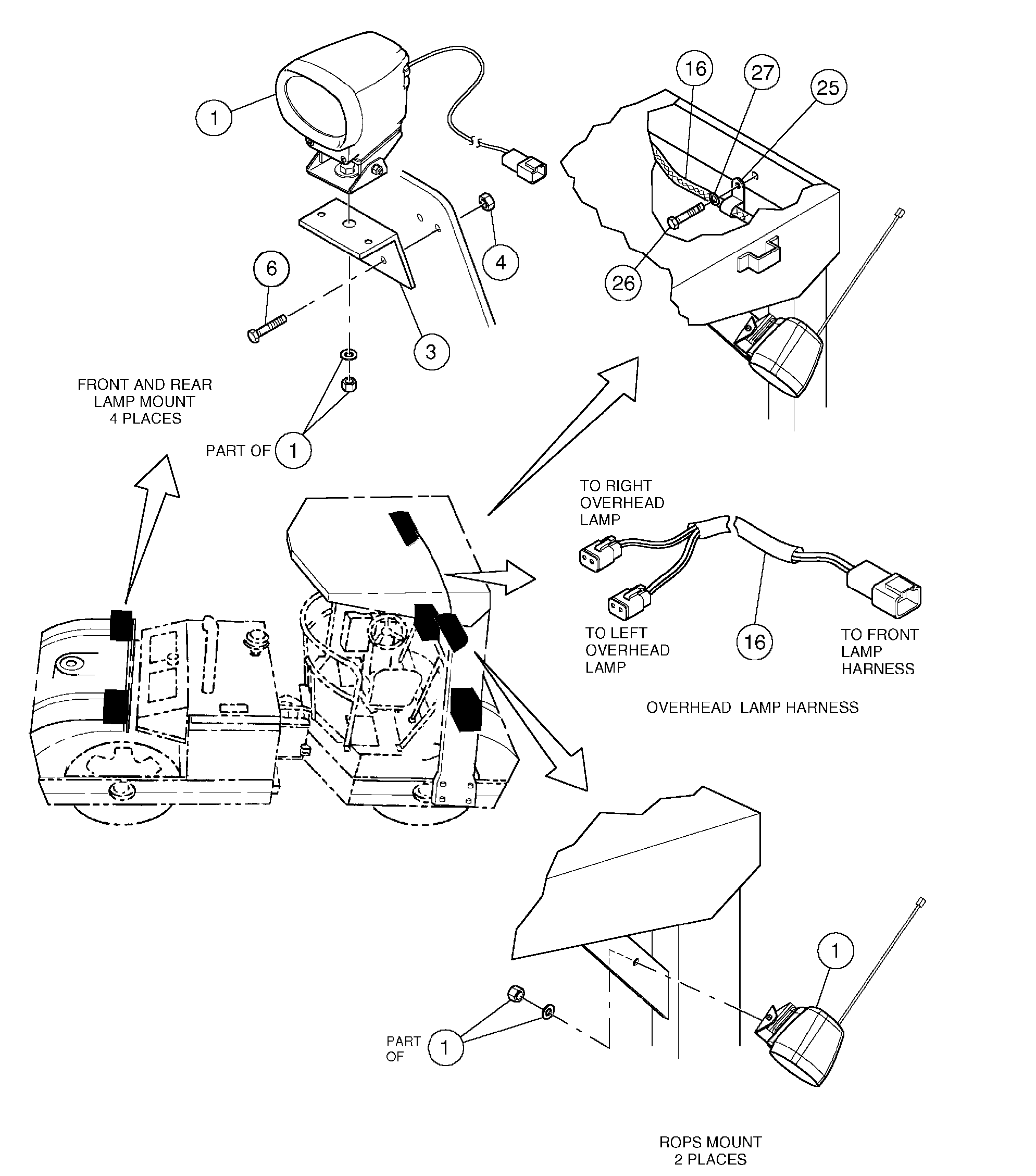 Схема запчастей Volvo DD146HF S/N 53539 - - 86325 HID Light installation 