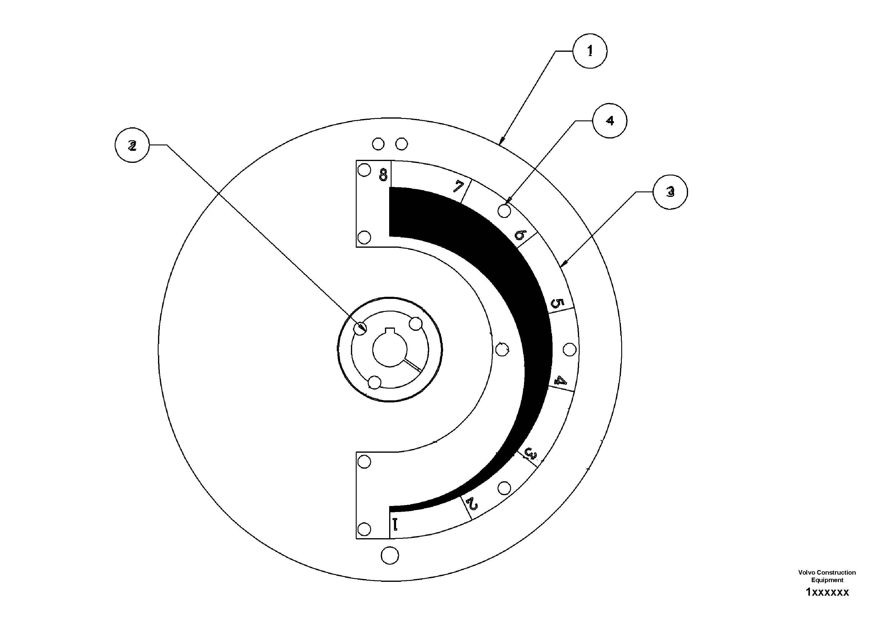 Схема запчастей Volvo DD80 - 62258 Hand Wheel Assembly DD80 S/N 0820107116 -