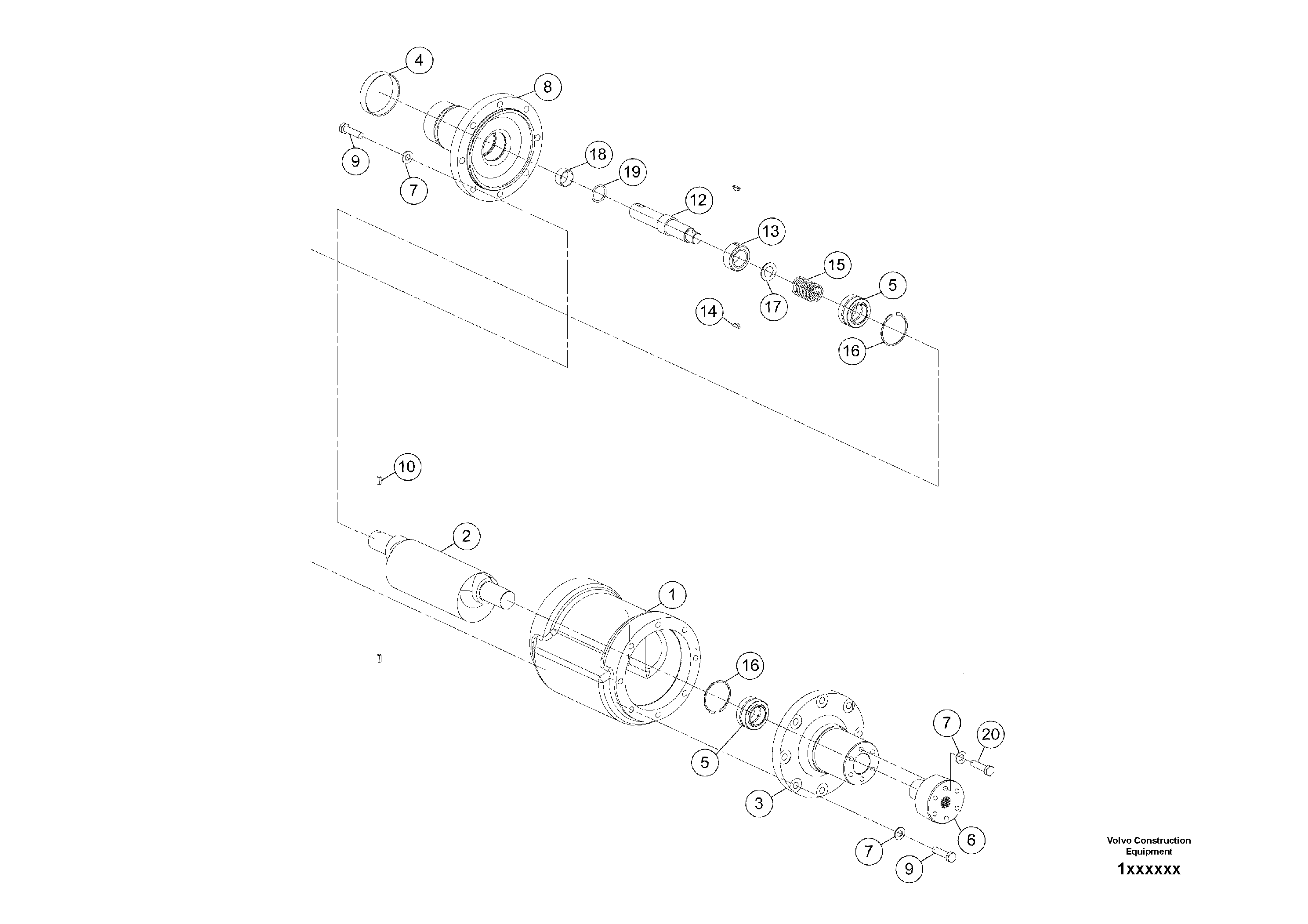 Схема запчастей Volvo DD80 - 10684 Eccentric Assembly DD80 S/N 0720110086-
