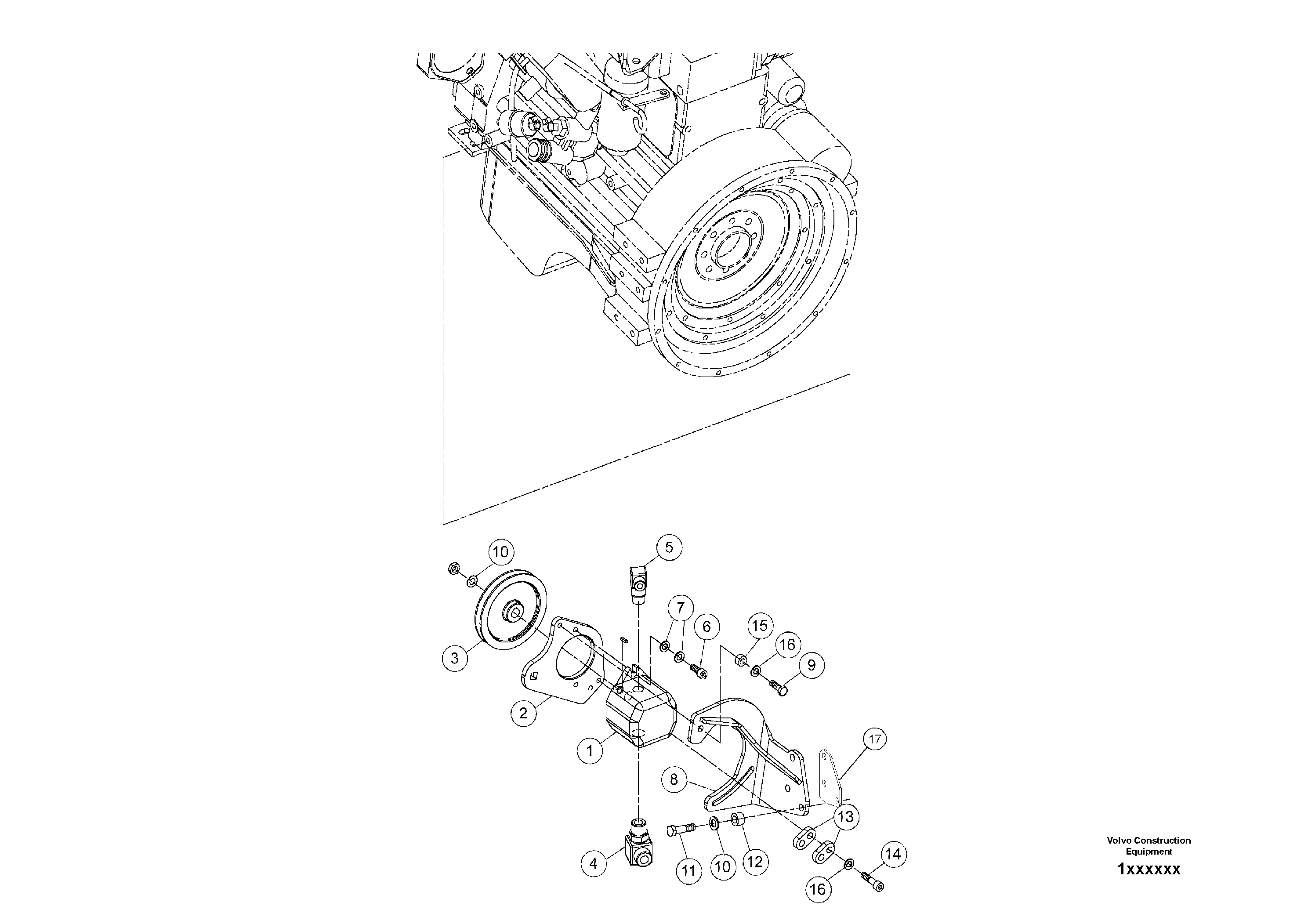 Схема запчастей Volvo DD80 - 106000 Steering Pump Assembly DD80 S/N 0720110086-