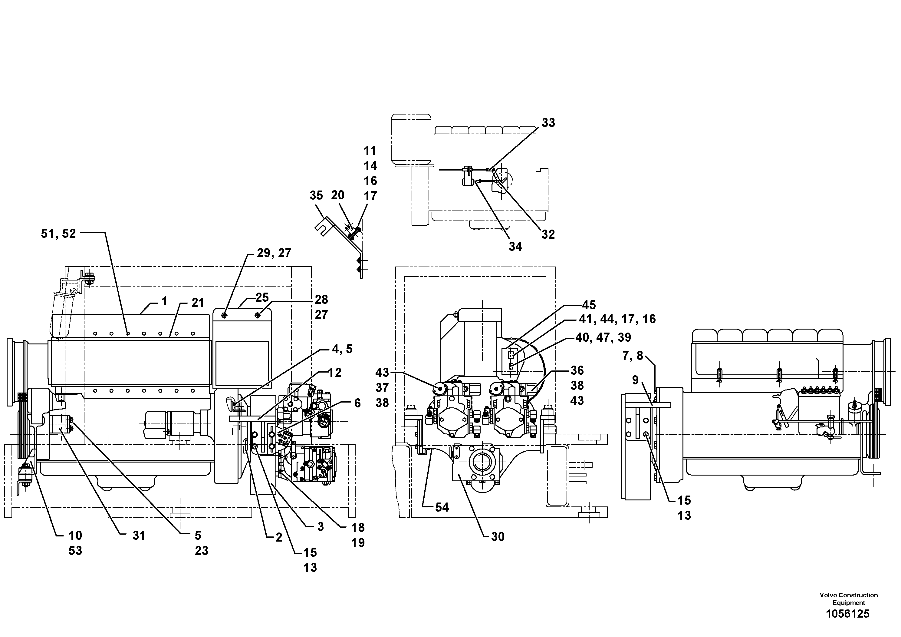 Схема запчастей Volvo DD90 - 102184 Двигатель в сборе DD90 S/N 08200011422 -