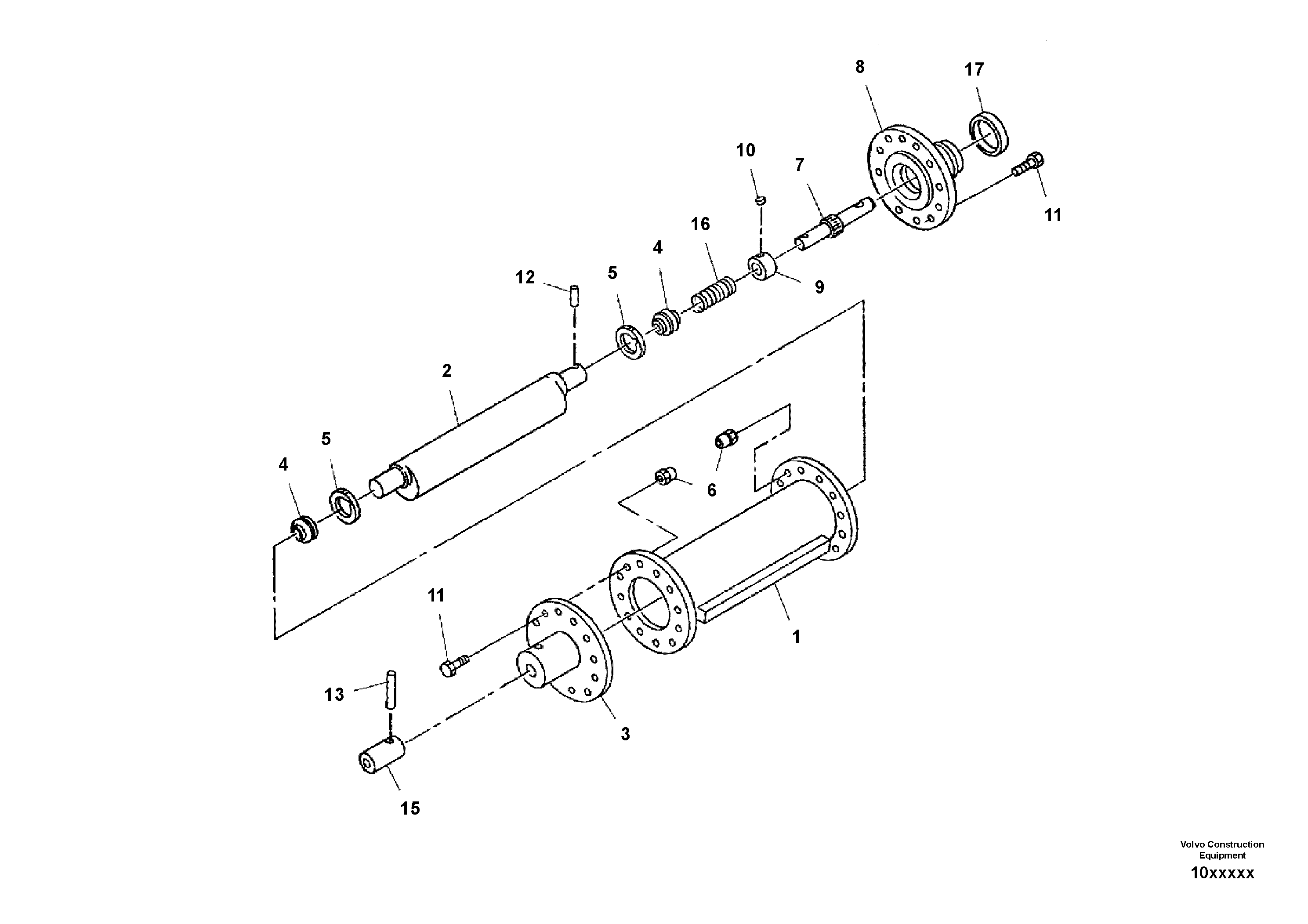 Схема запчастей Volvo DD90 - 106559 Eccentric Shaft Assembly DD90 S/N 08200011422 -