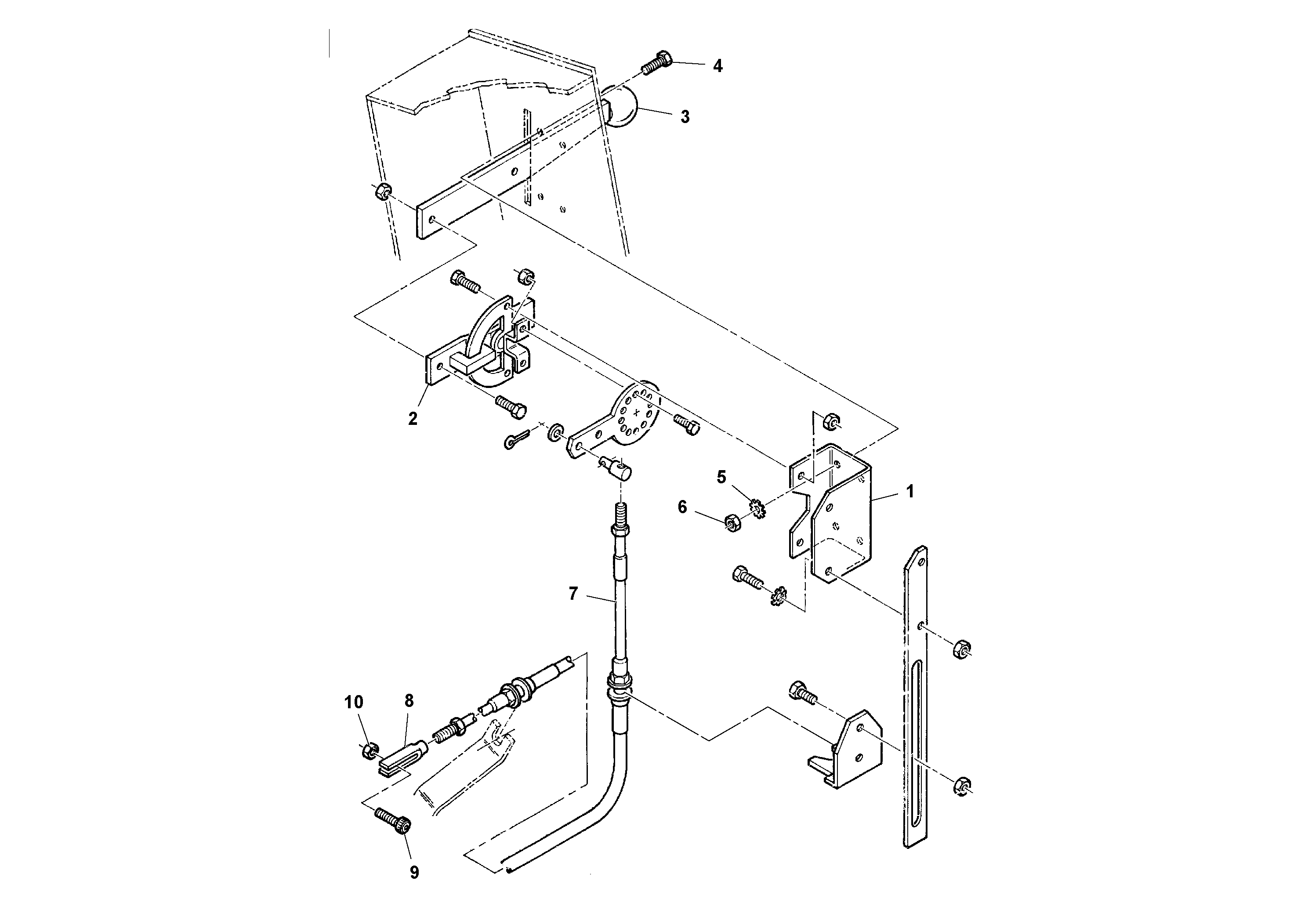 Схема запчастей Volvo DD90 - 96899 Throttle Cable Installation DD90/DD90HF S/N 197375 -