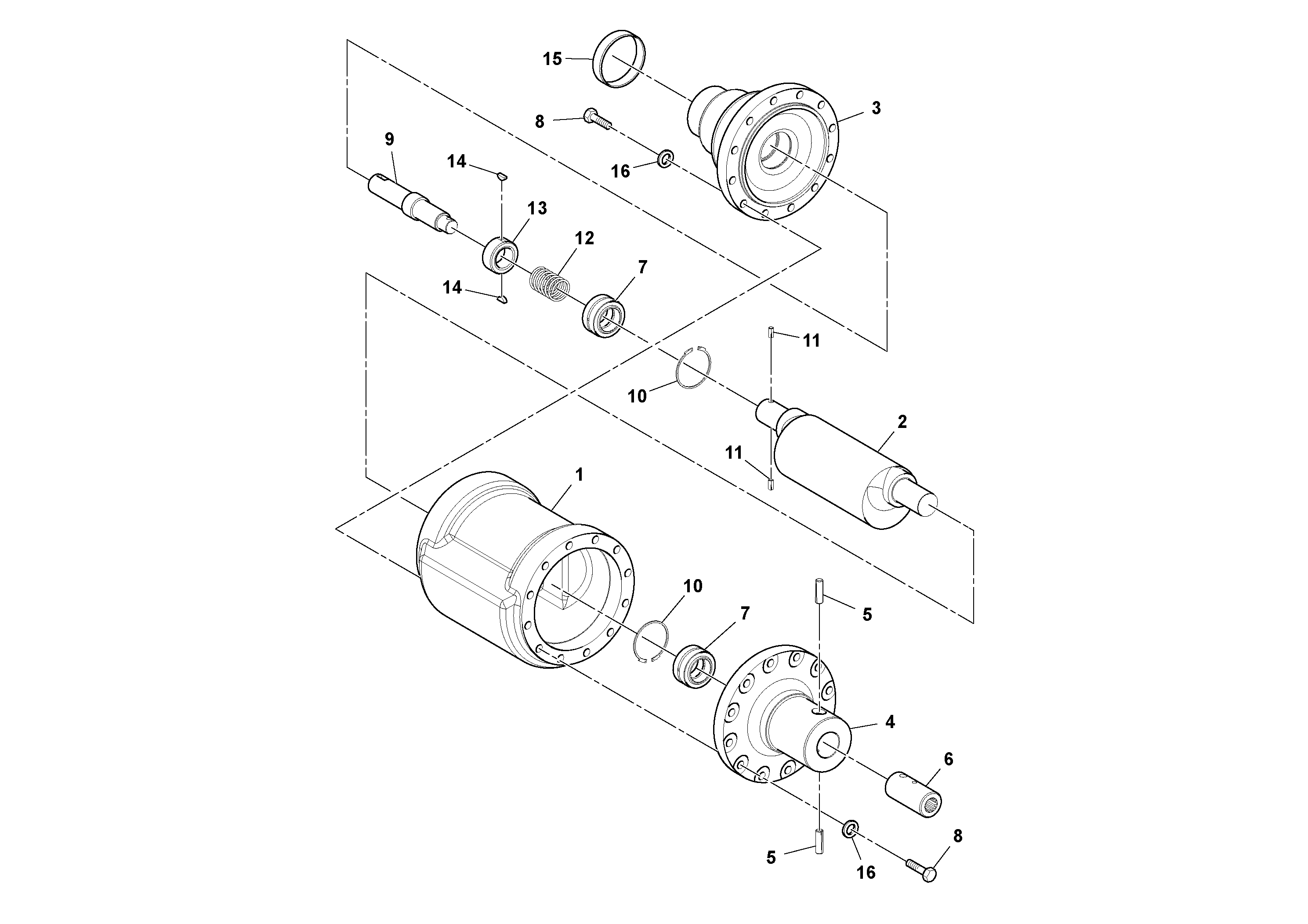 Схема запчастей Volvo DD90 - 94074 Eccentric Shaft Assembly DD90/DD90HF S/N 197375 -