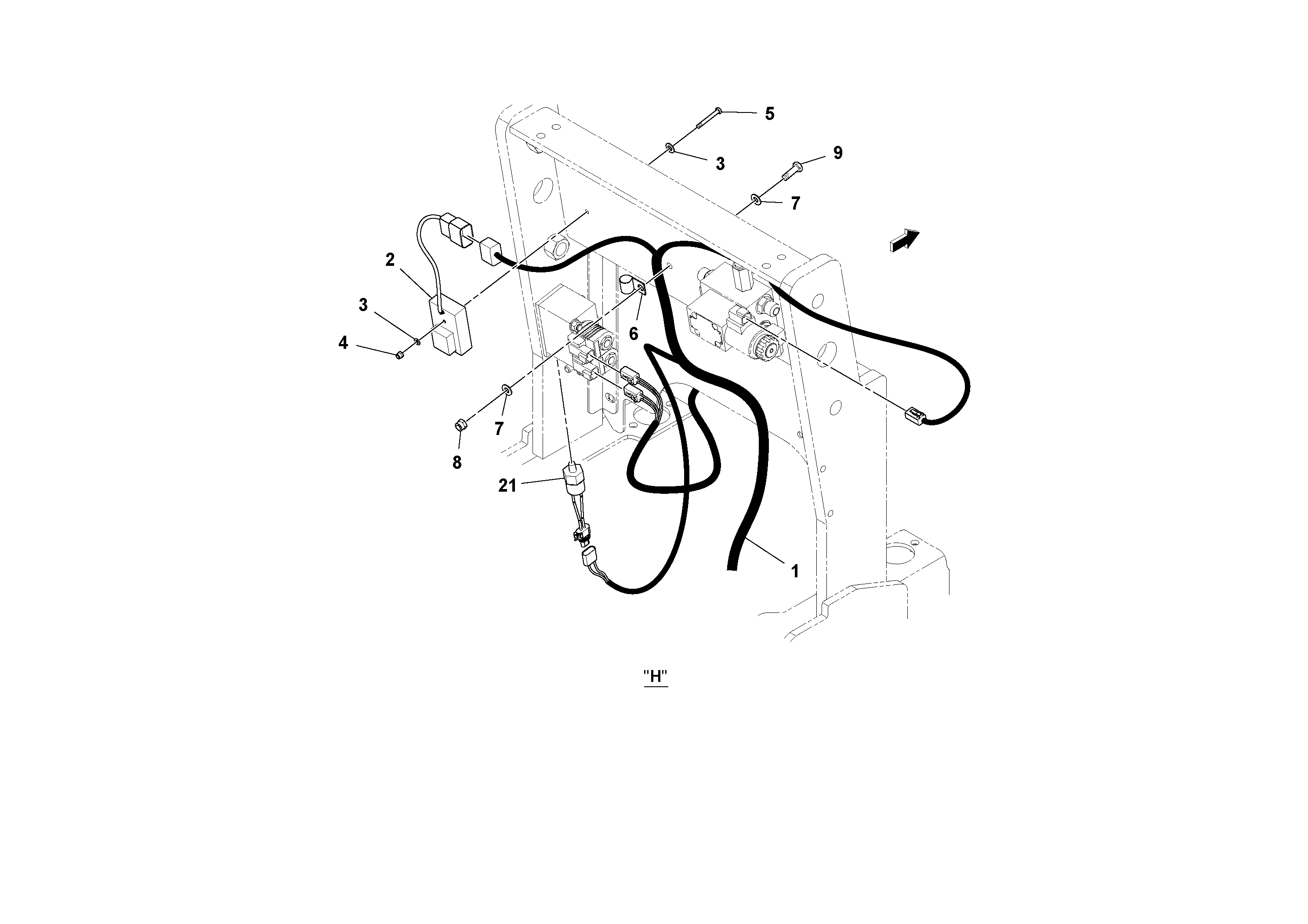 Схема запчастей Volvo SD25D/SD25F S/N 197379 - - 102965 Cable Harness Installation 