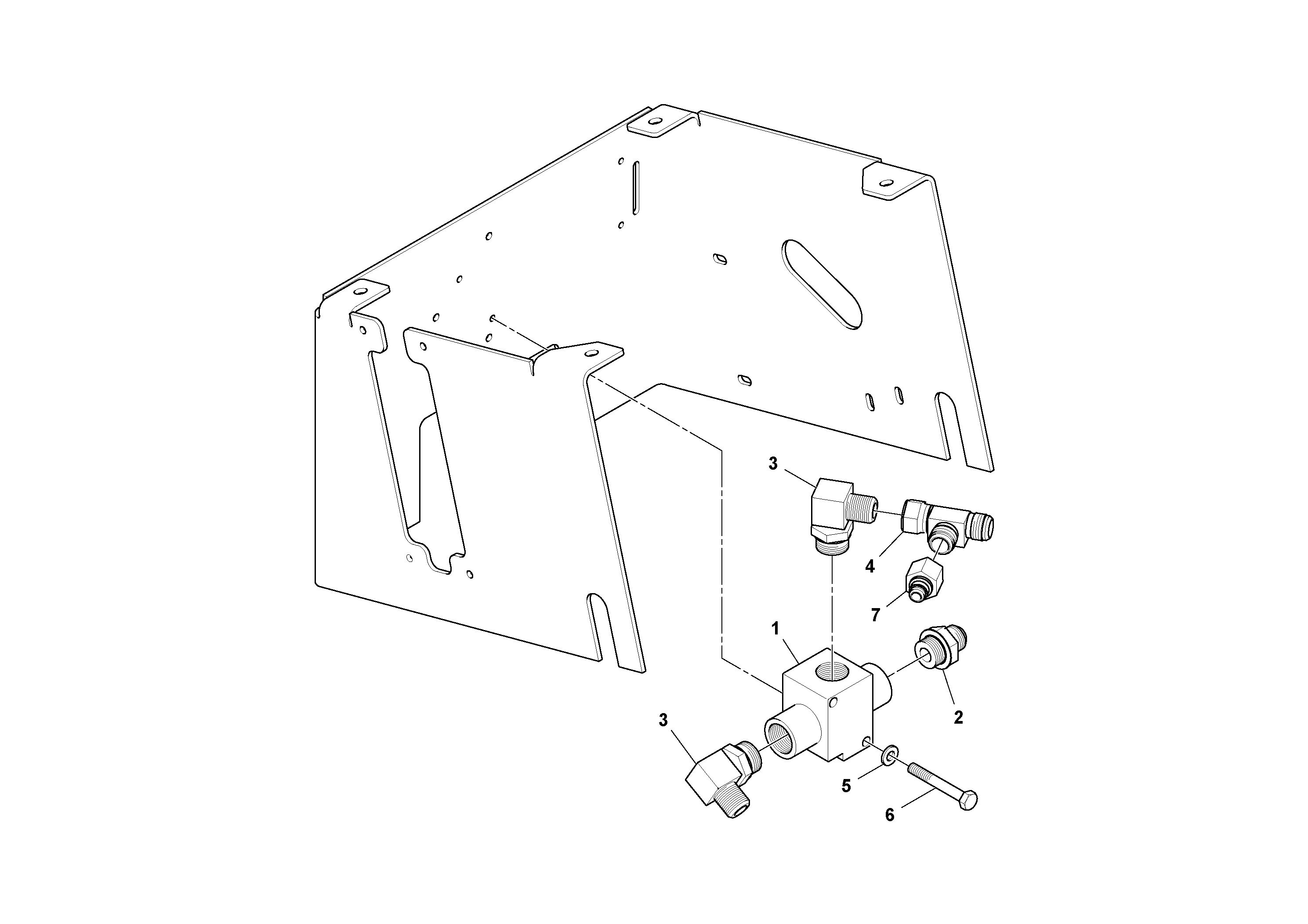 Схема запчастей Volvo SD25D/SD25F S/N 197379 - - 77386 Thermal Bypass Valve Installation 