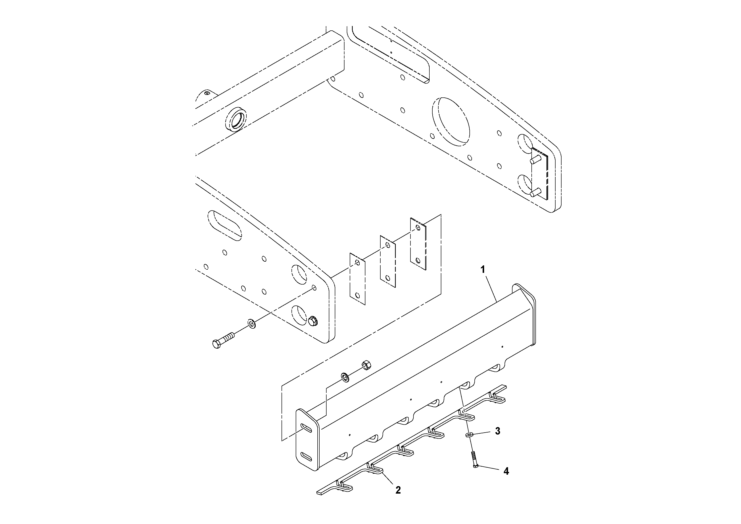 Схема запчастей Volvo SD45D/SD45F S/N 197409 - - 81794 Universal Scraper Installation 