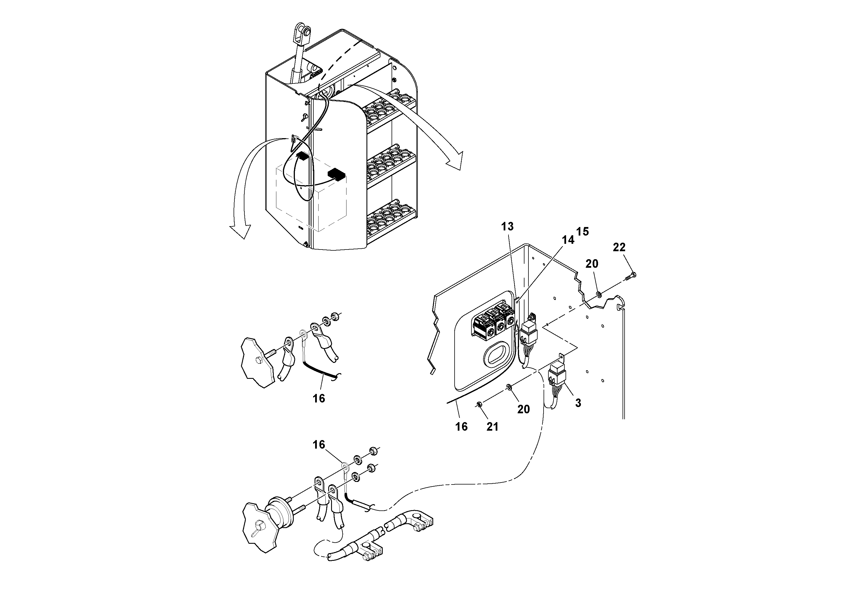 Схема запчастей Volvo SD70D/SD70F/SD77DX/SD77F S/N 197387- - 96914 Work lights Installation 