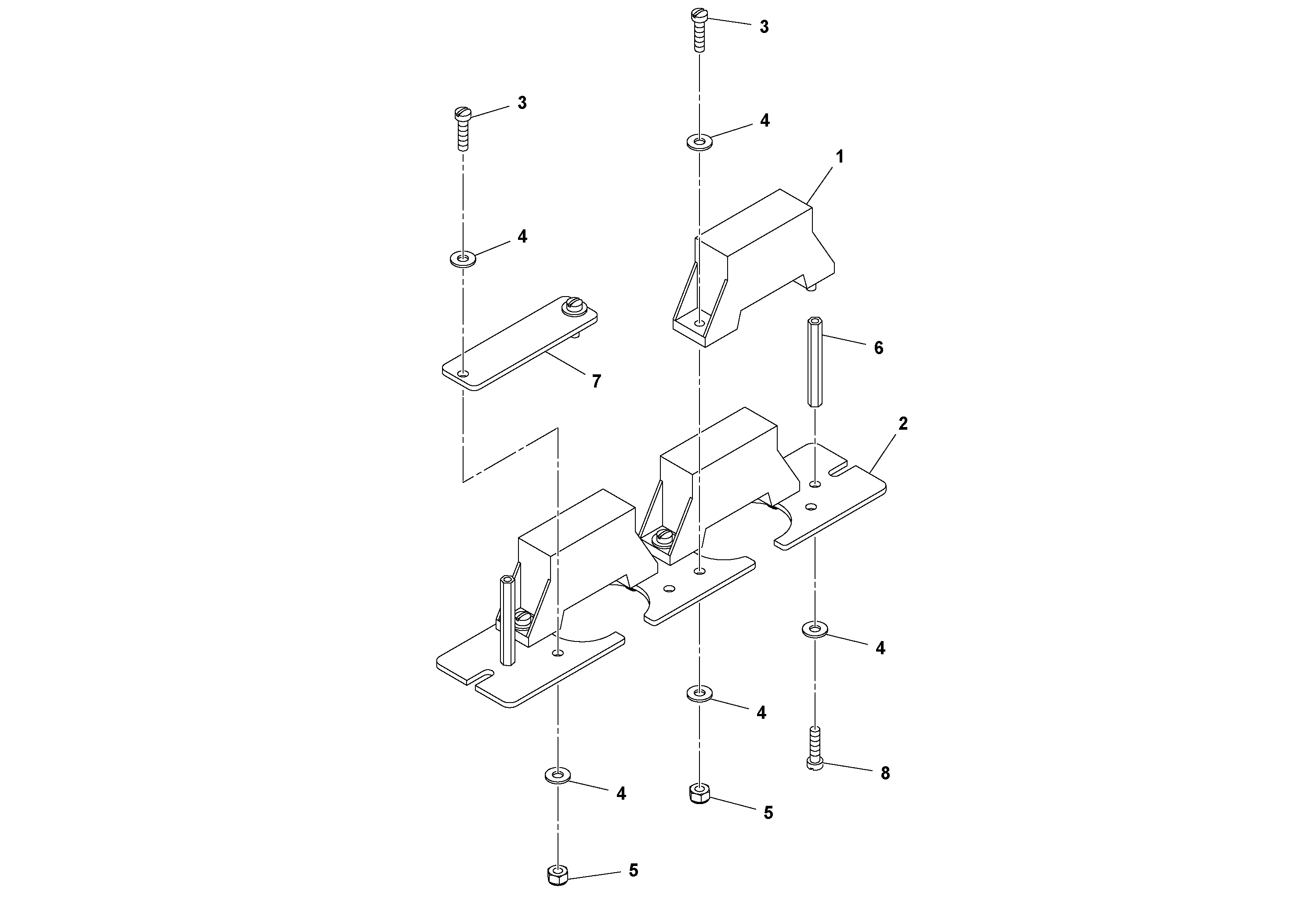 Схема запчастей Volvo SD70D/SD70F/SD77DX/SD77F S/N 197387- - 88105 Fuse Block Assembly 