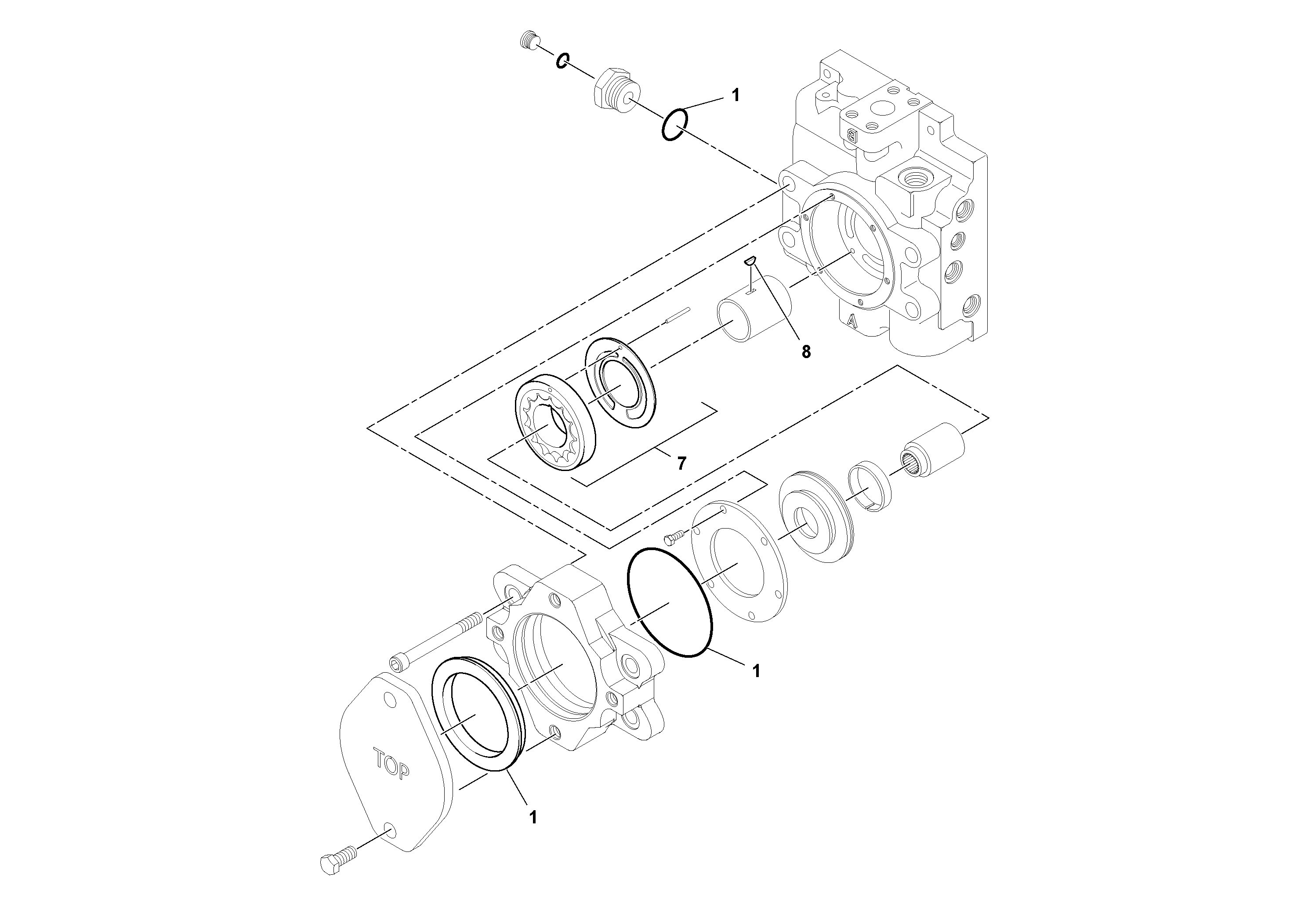 Схема запчастей Volvo SD100C S/N 198060 - - 56712 Propulsion Pump 