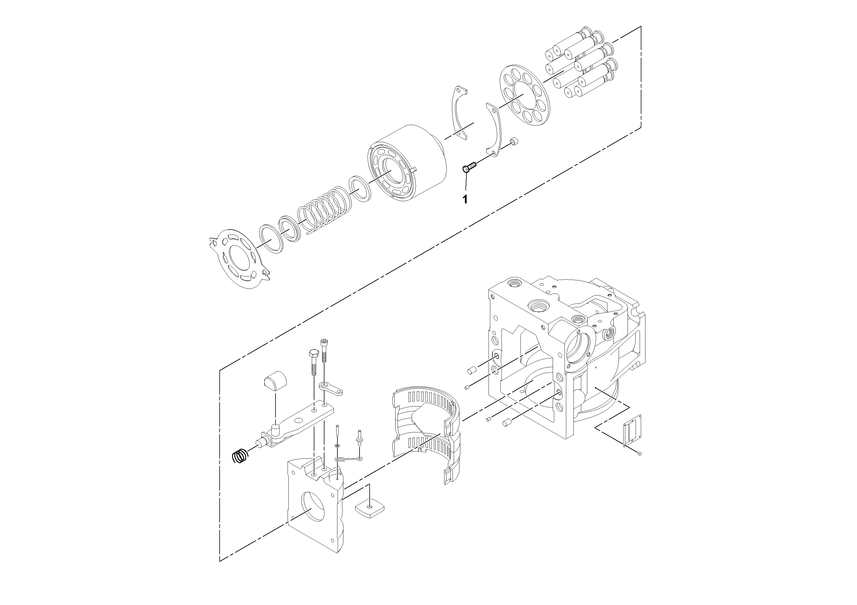 Схема запчастей Volvo SD100C S/N 198060 - - 56713 Propulsion Pump 