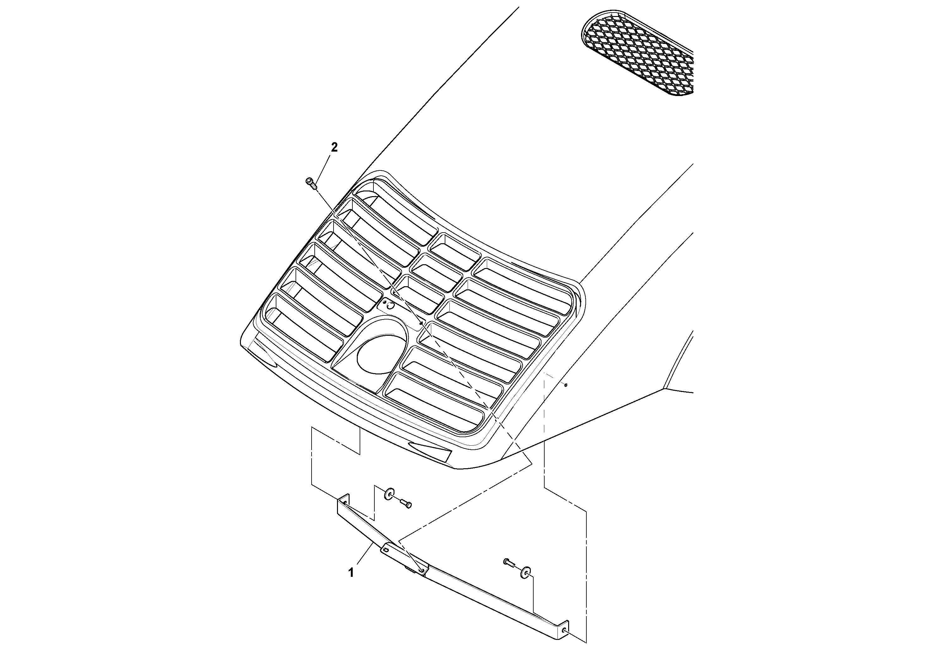 Схема запчастей Volvo SD100D/100F/SD105DX/105F S/N 197389 - - 64125 Grill Support Installation 