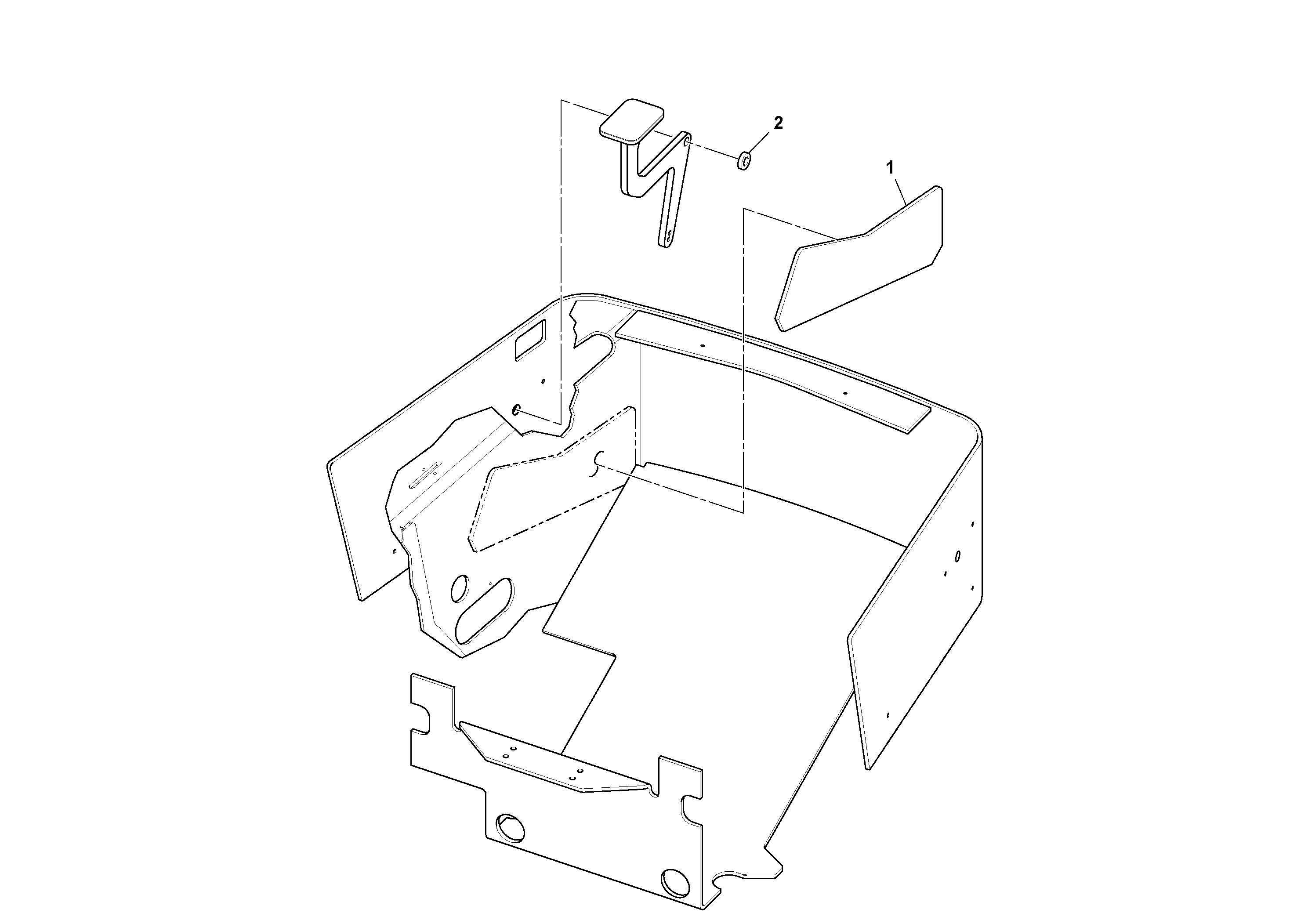 Схема запчастей Volvo SD100D/100F/SD105DX/105F S/N 197389 - - 64133 Spring Isolation Foam Installation 