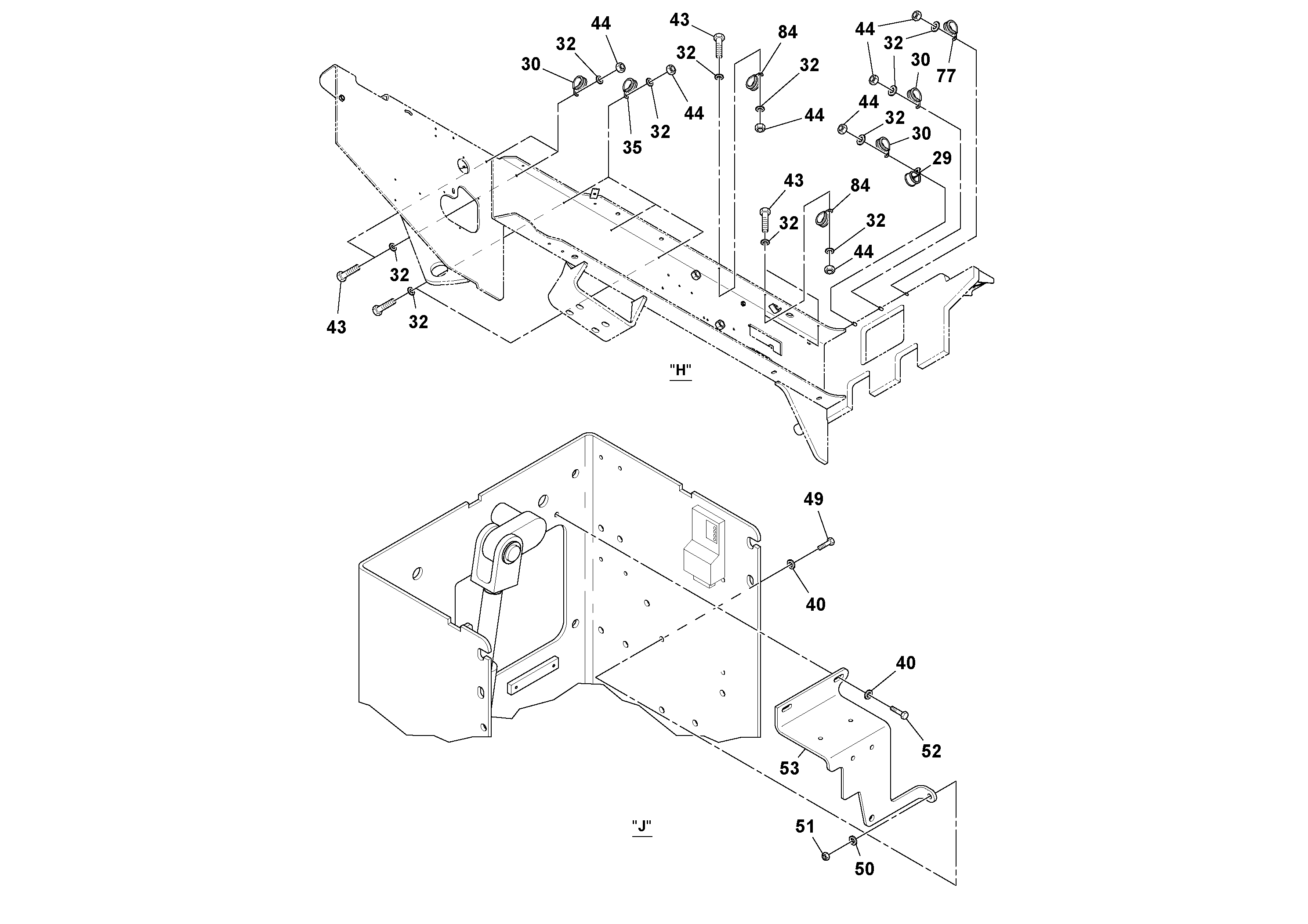 Схема запчастей Volvo SD100D/100F/SD105DX/105F S/N 197389 - - 58413 Electrical Installation 