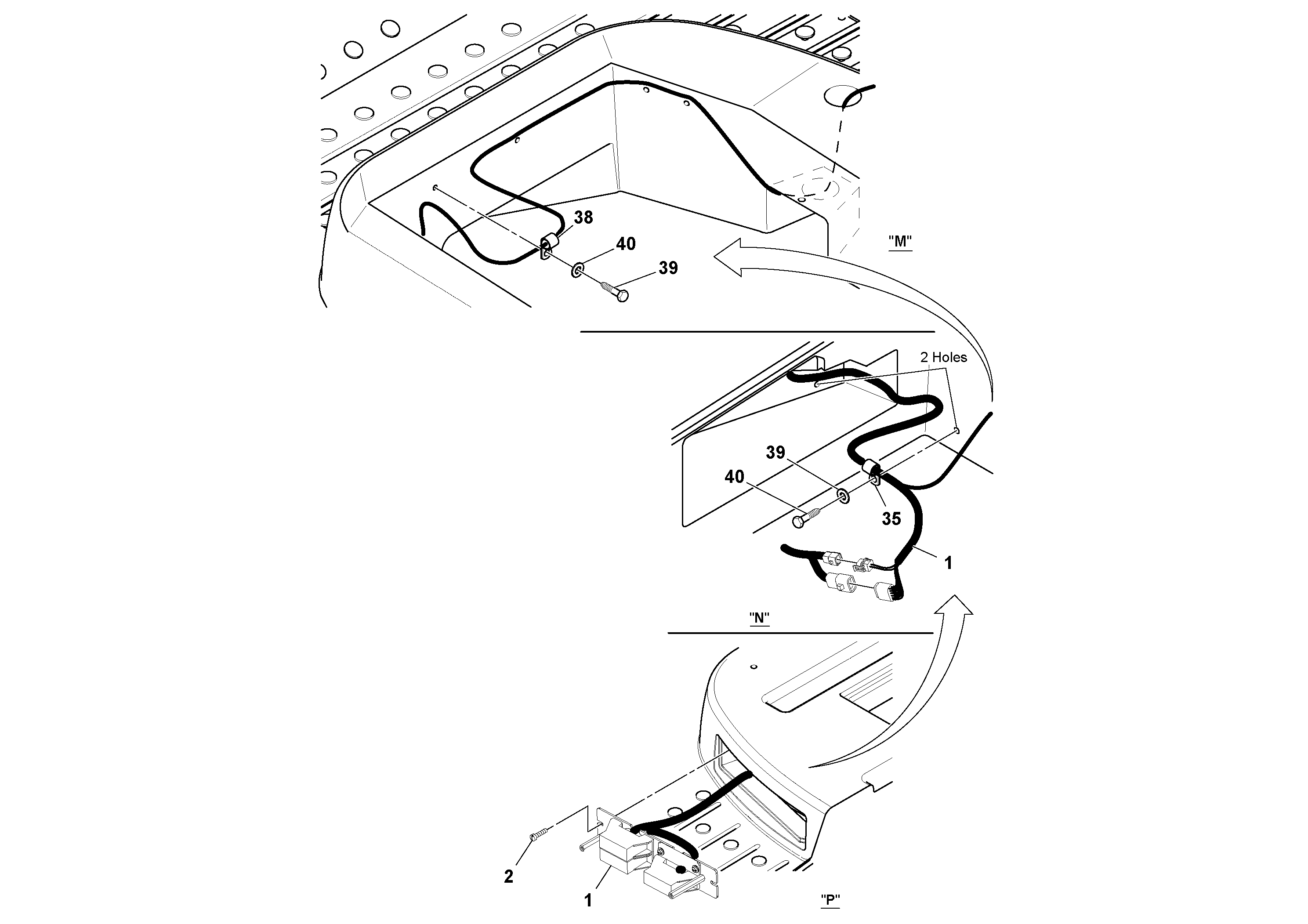 Схема запчастей Volvo SD100D/100F/SD105DX/105F S/N 197389 - - 58414 Electrical Installation 