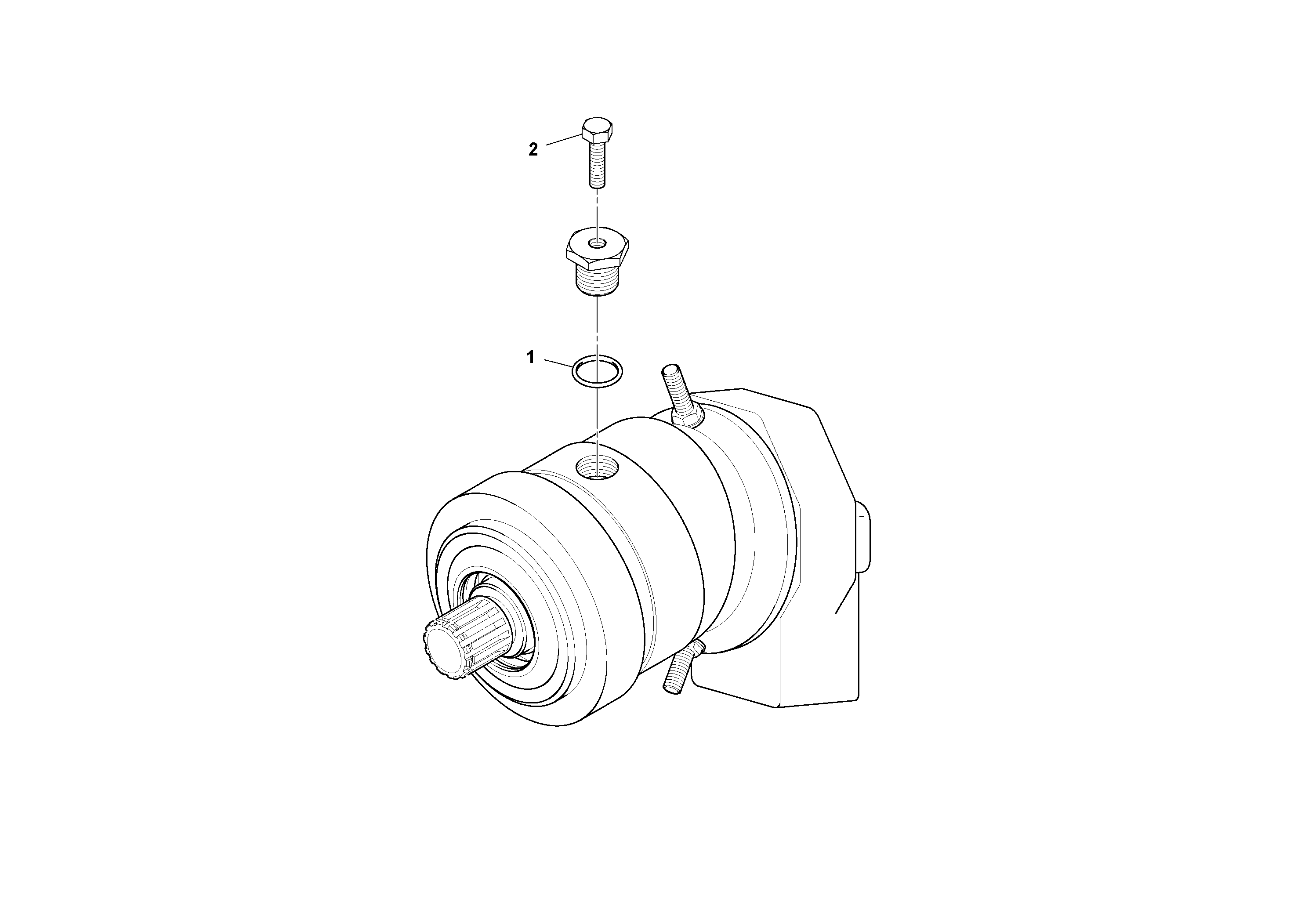 Схема запчастей Volvo SD100D/100F/SD105DX/105F S/N 197389 - - 81745 Drum Drive Motor 