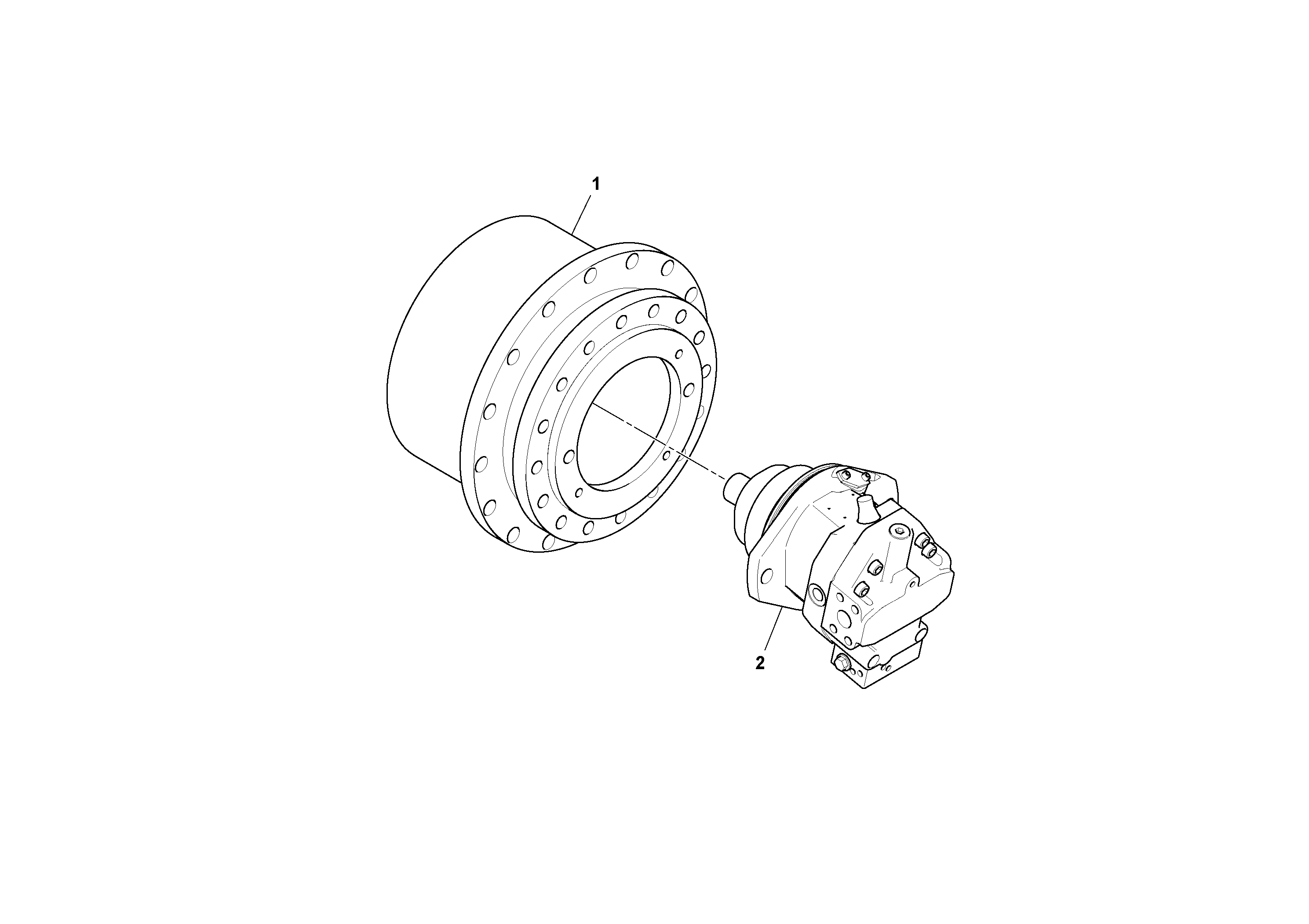Схема запчастей Volvo SD100D/100F/SD105DX/105F S/N 197389 - - 86228 Drum Drive Motor 