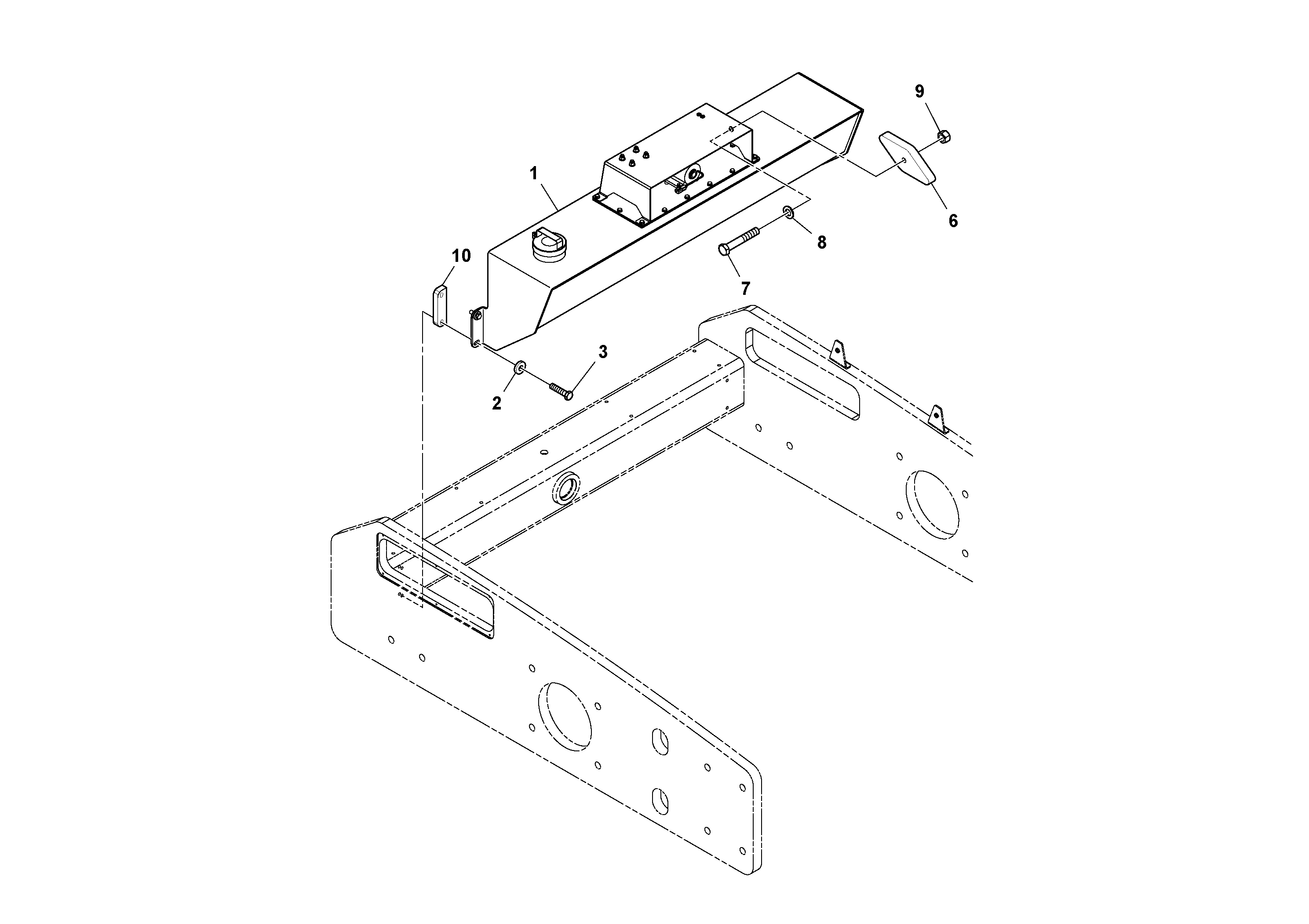 Схема запчастей Volvo SD77DA S/N 197788- - 49488 Emulsion Tank Installation 