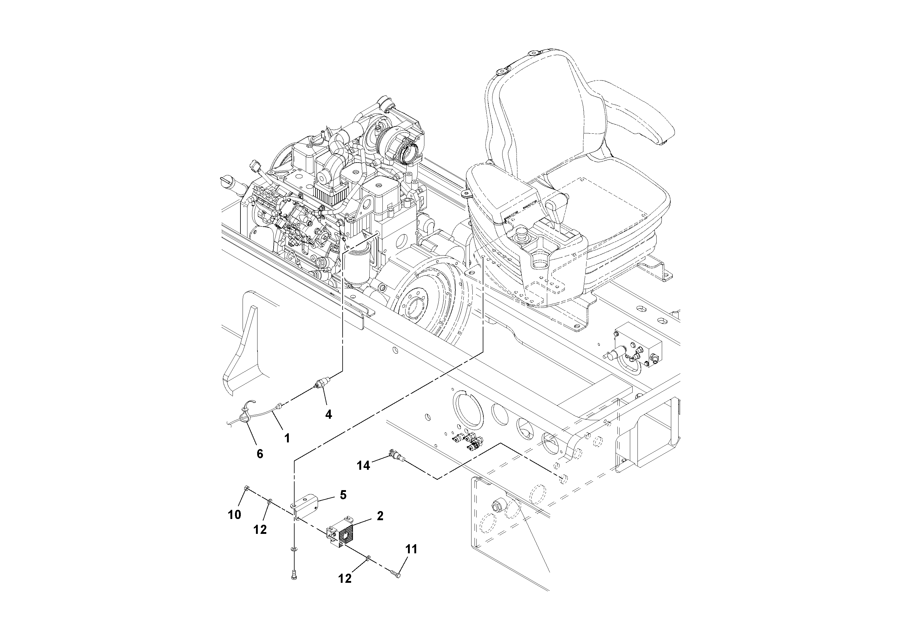 Схема запчастей Volvo SD77DA S/N 197788- - 37924 Audible Alarm Installation 