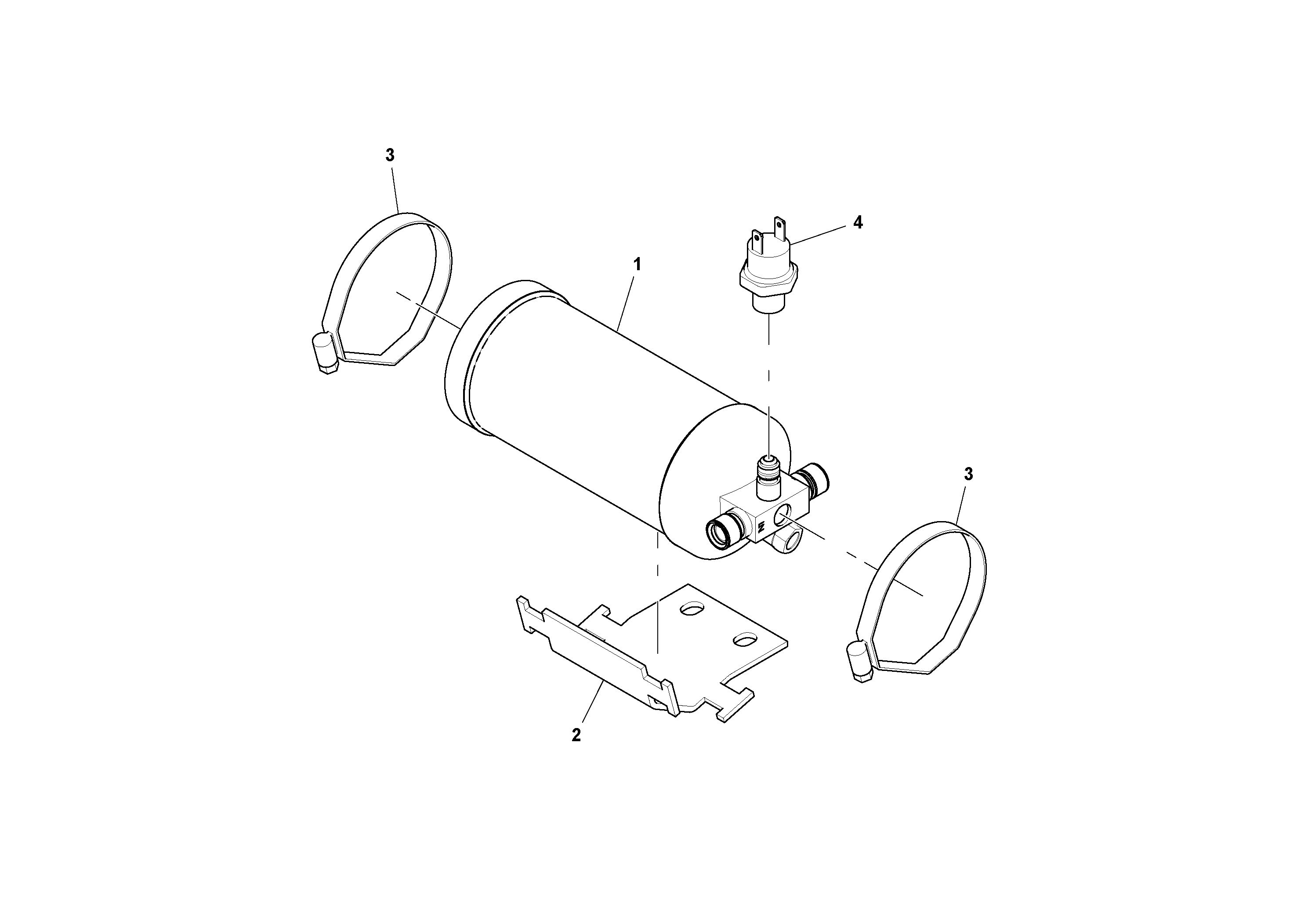Схема запчастей Volvo SD77DA S/N 197788- - 50436 Drier/binary Bracket 