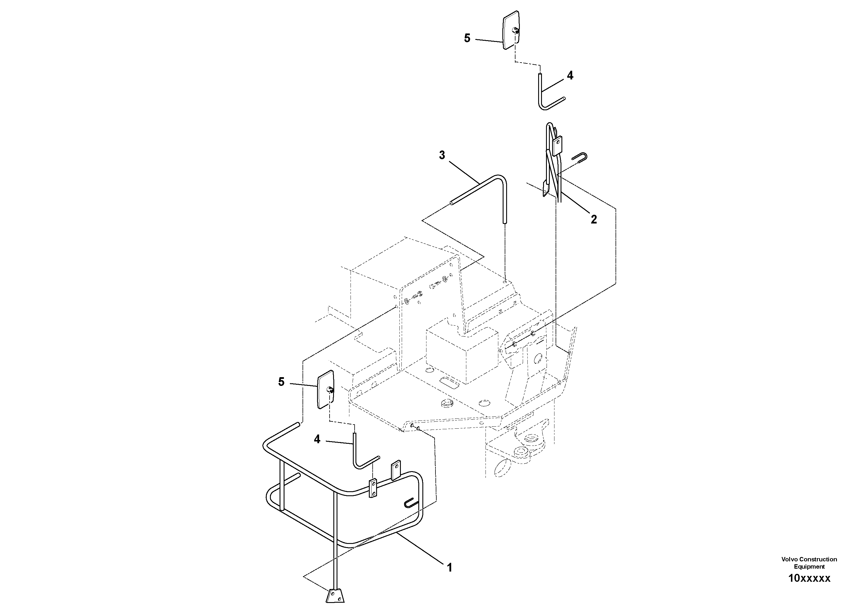 Схема запчастей Volvo SD110C/SD110 - 82570 Railing Assembly 