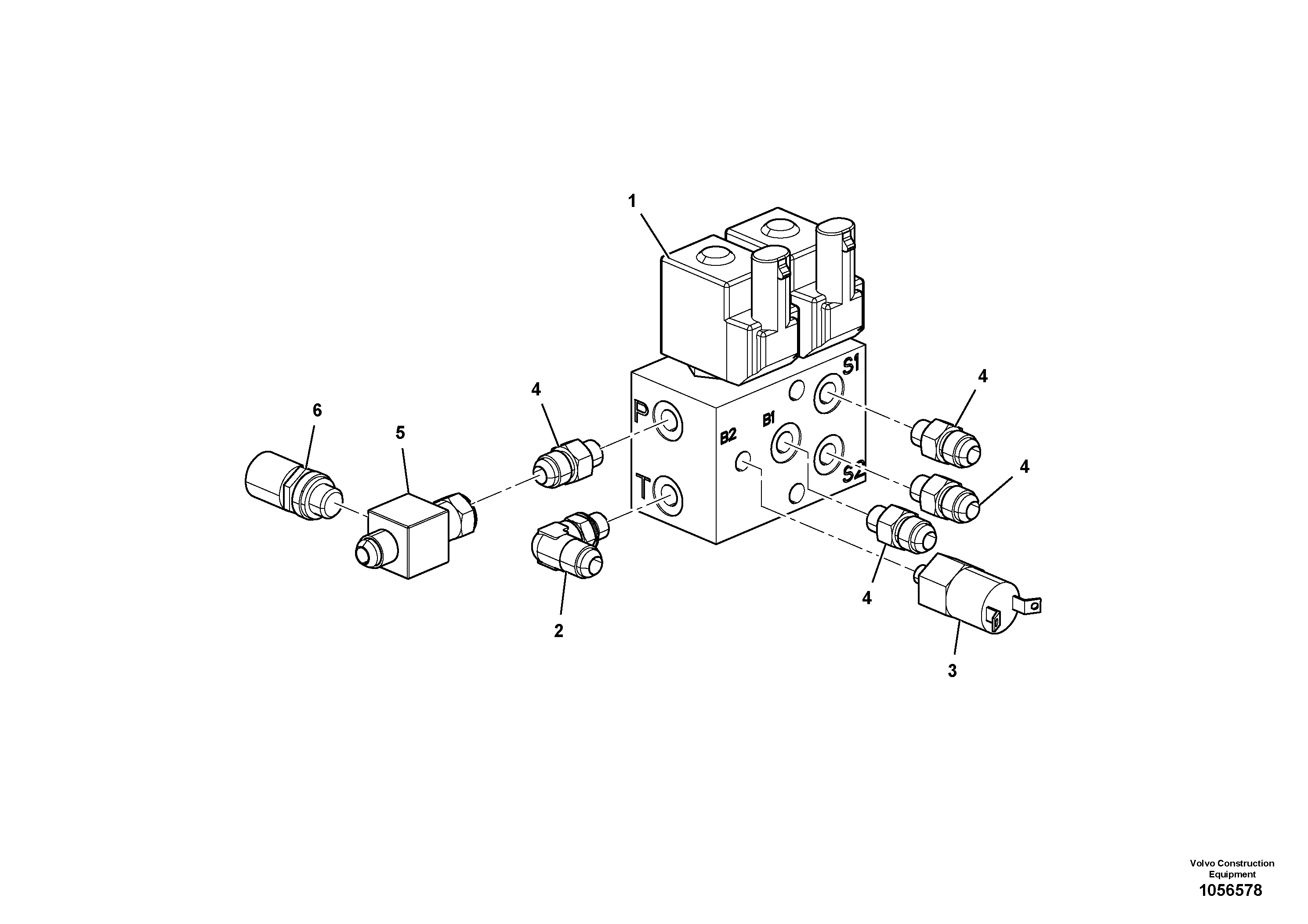 Схема запчастей Volvo SD110C/SD110 - 101496 Brake Valve Assembly 