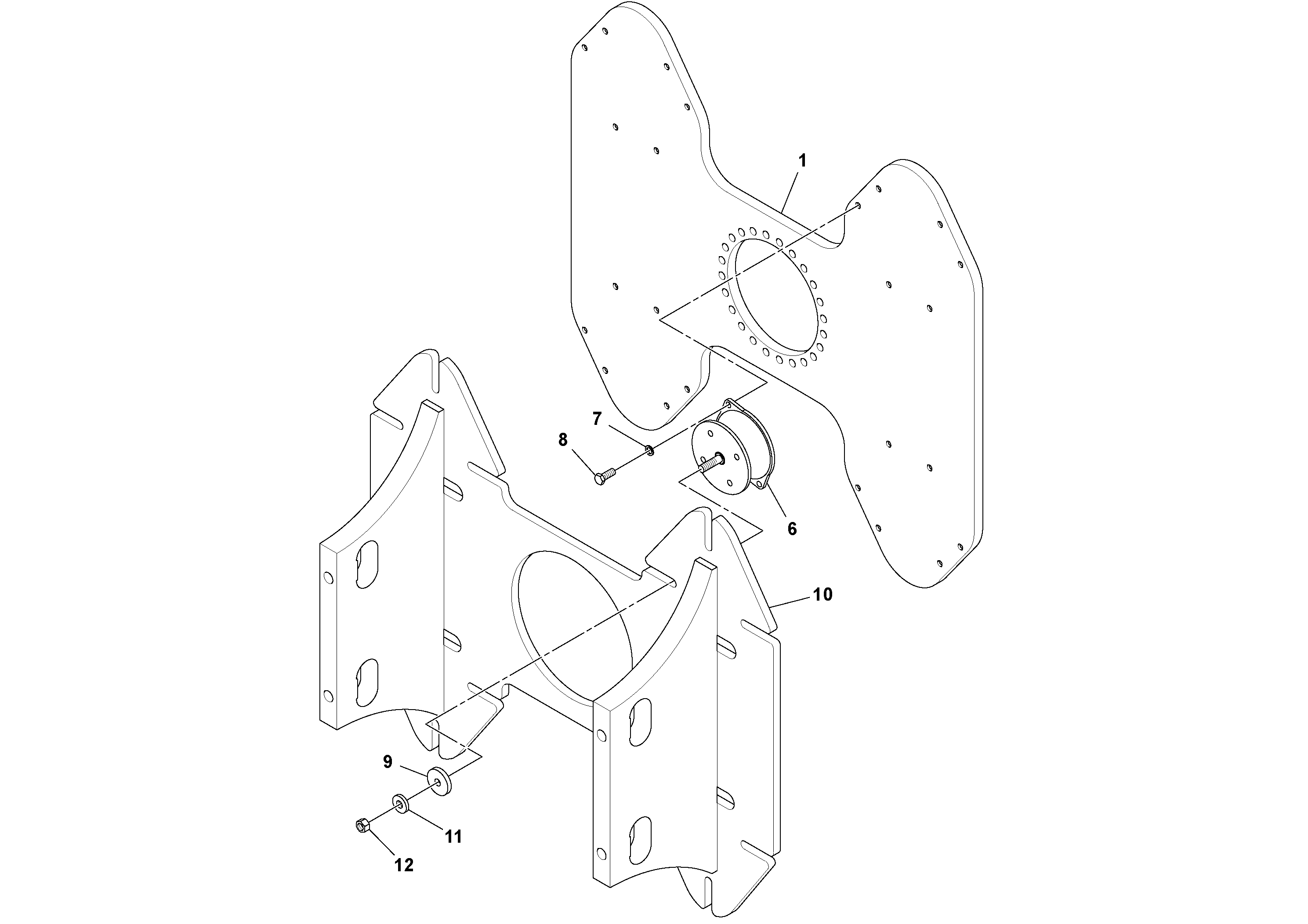 Схема запчастей Volvo SD160DX/SD190/SD200 S/N 197386 - - 106037 Carrier Assembly 